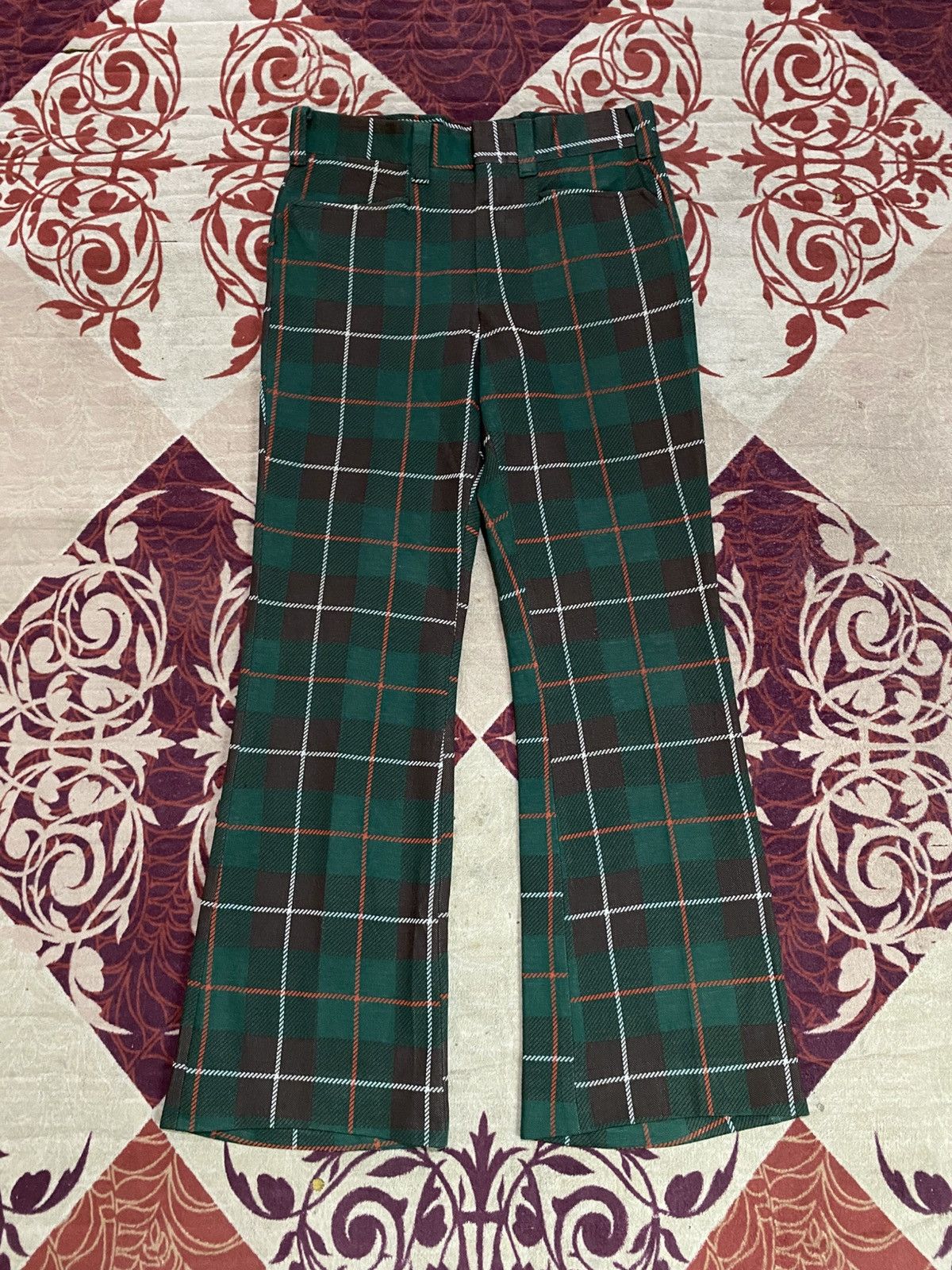 Lee 1970s Lee Plaid Tartan Pants Size US 30 / EU 46 - 1 Thumbnail