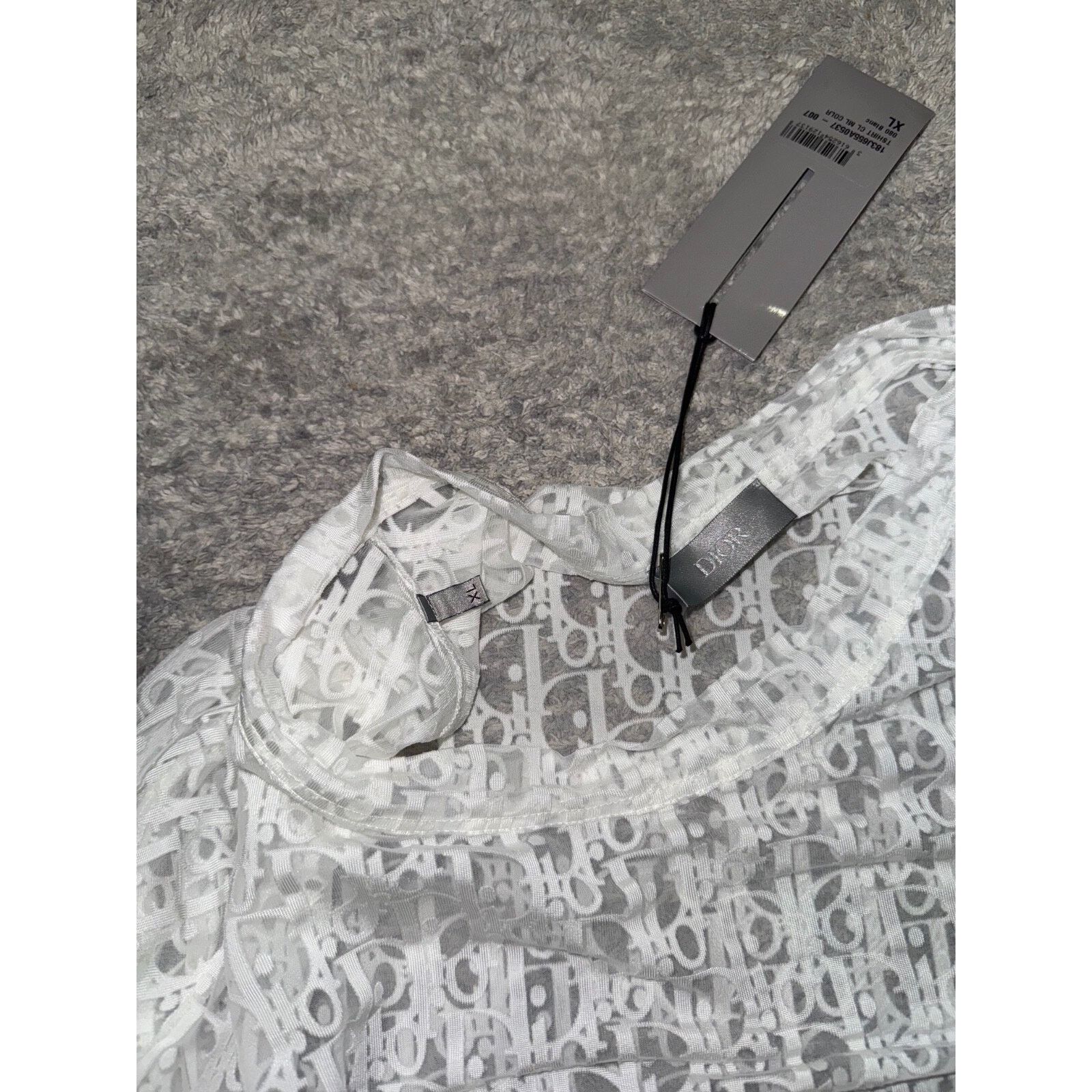 Dior Dior Oblique Sheer Transparent See Through Long Sleeve Size US XL / EU 56 / 4 - 9 Thumbnail