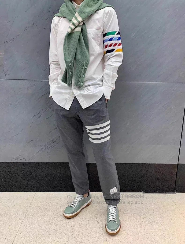 Thom Browne Thom Browne White Shirt Size US L / EU 52-54 / 3 - 8 Thumbnail