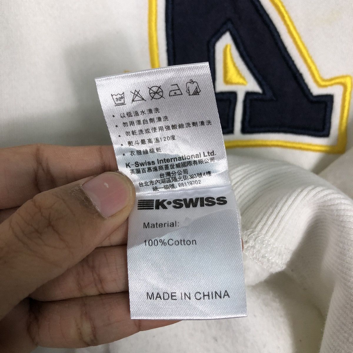 Japanese Brand × Vintage 📌Vintage Sweatshirt Rich White K.Swiss Small Pony Size US L / EU 52-54 / 3 - 16 Thumbnail
