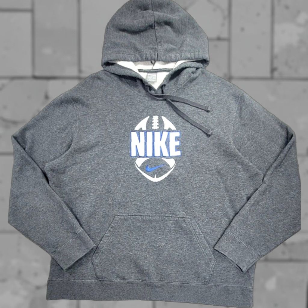 Nike VINTAGE Nike Football L Center Swoosh Spell Out Hoodie Embroider Travis Scott Y2K Ladies? Size US L / EU 52-54 / 3 - 1 Thumbnail