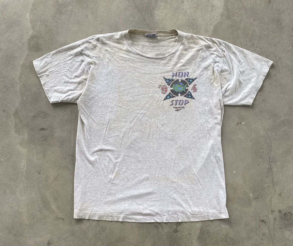 Reebok VINTAGE REEBOK OVERPRINT SOCCER TEE NON STOP Size US XL / EU 56 / 4 - 2 Thumbnail