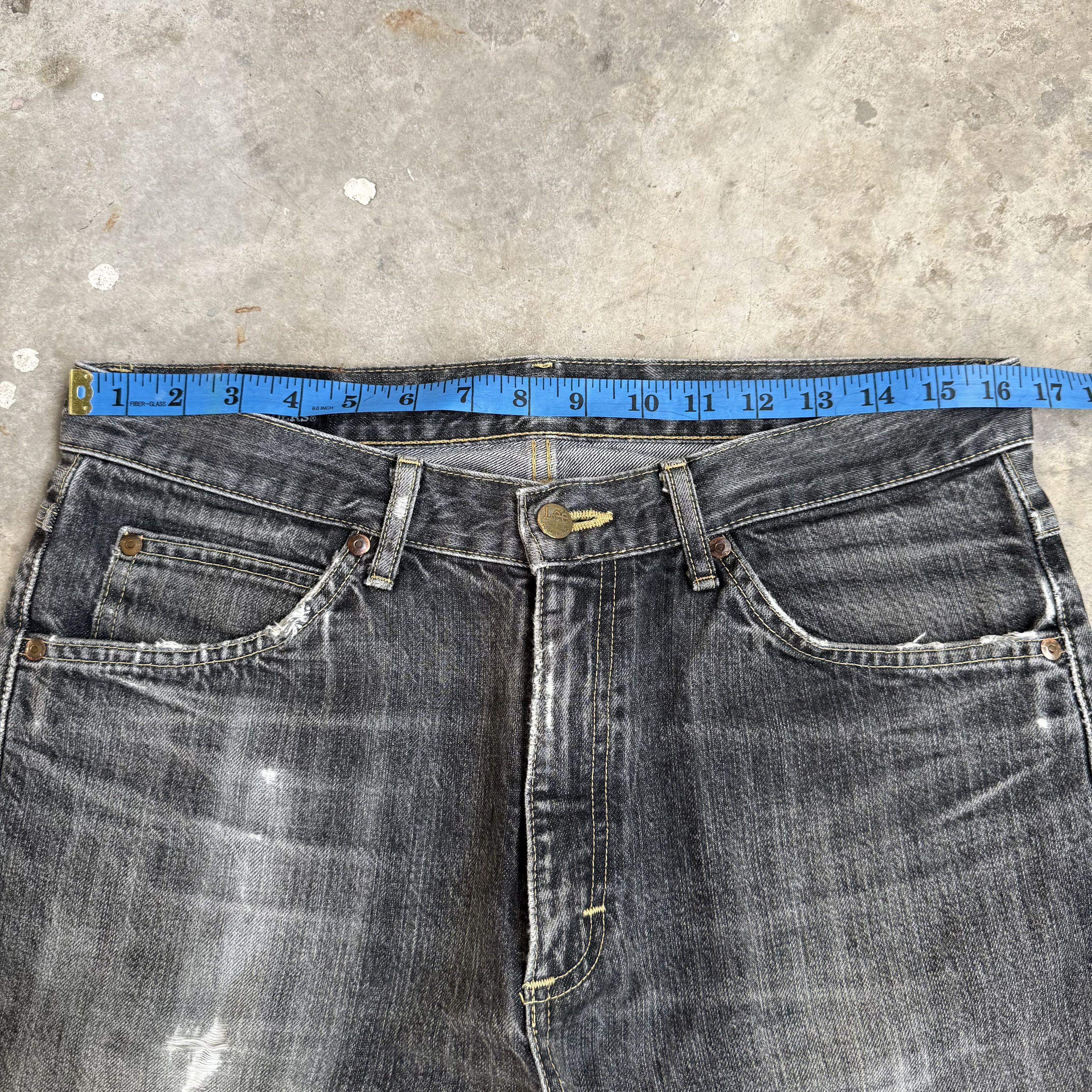 Lee Vintage Lee Rider Black Faded Denim Jeans Size US 33 - 6 Thumbnail