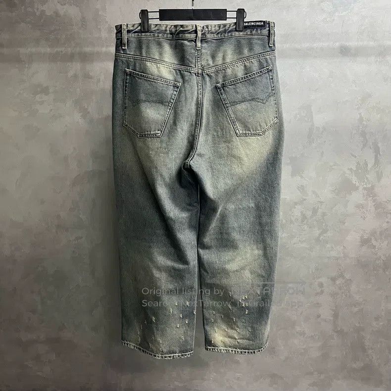 Balenciaga Balenciaga size XS Blue Zipper Straight Loose Side Pocket Size US 27 - 4 Thumbnail