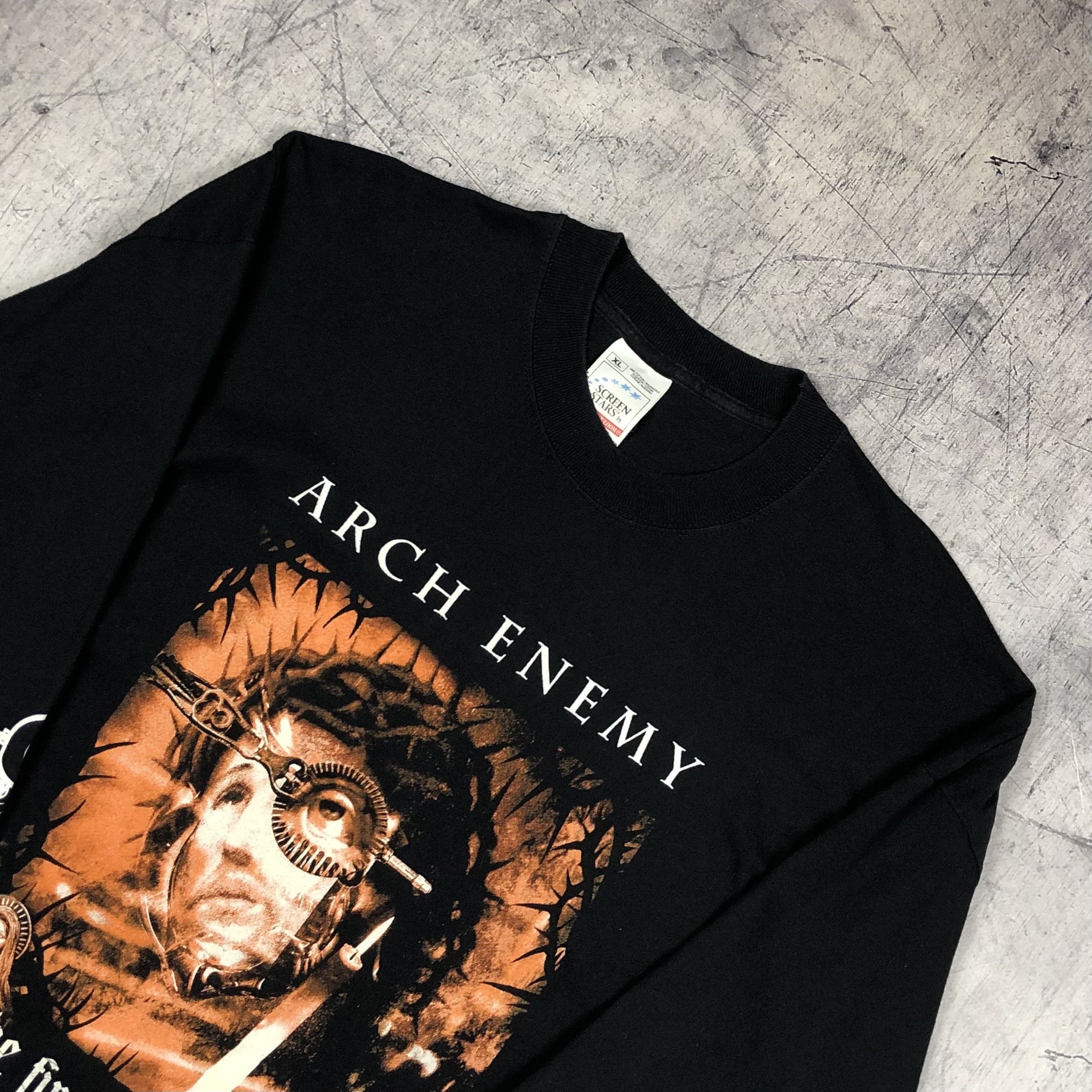 Band Tees 2001 Arch Enemy First Deadly Sin Vintage Longsleeve jesus Size US XL / EU 56 / 4 - 7 Thumbnail
