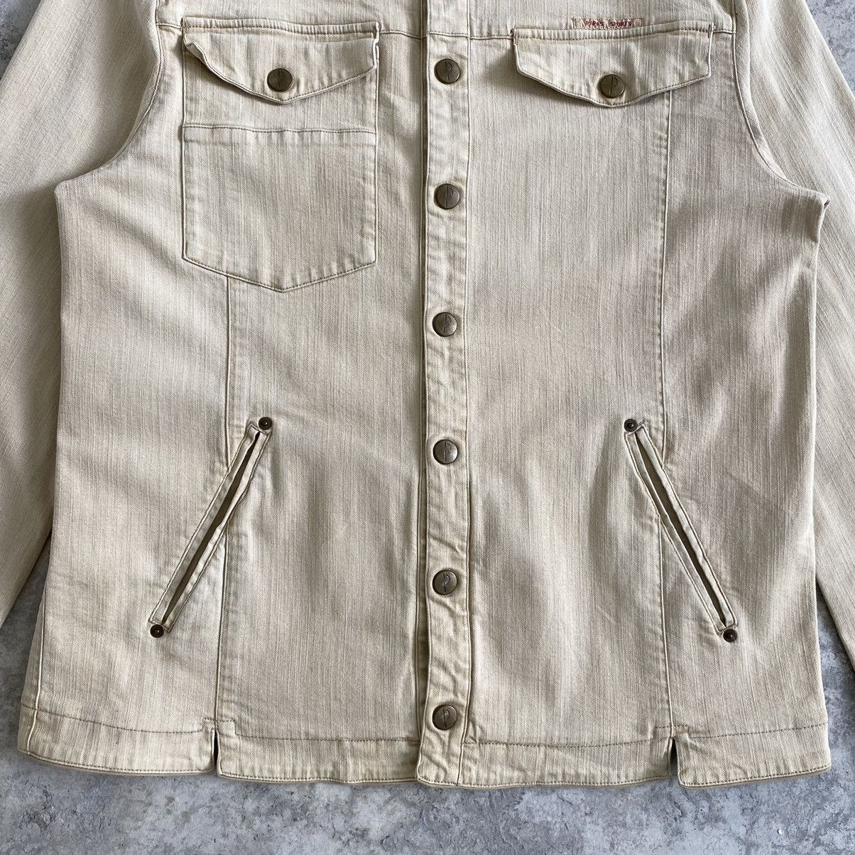 Mademoiselle Non Non Vintage Papas Flap Pocket Cinch Back Stretch Denim Jacket Size US M / EU 48-50 / 2 - 6 Thumbnail