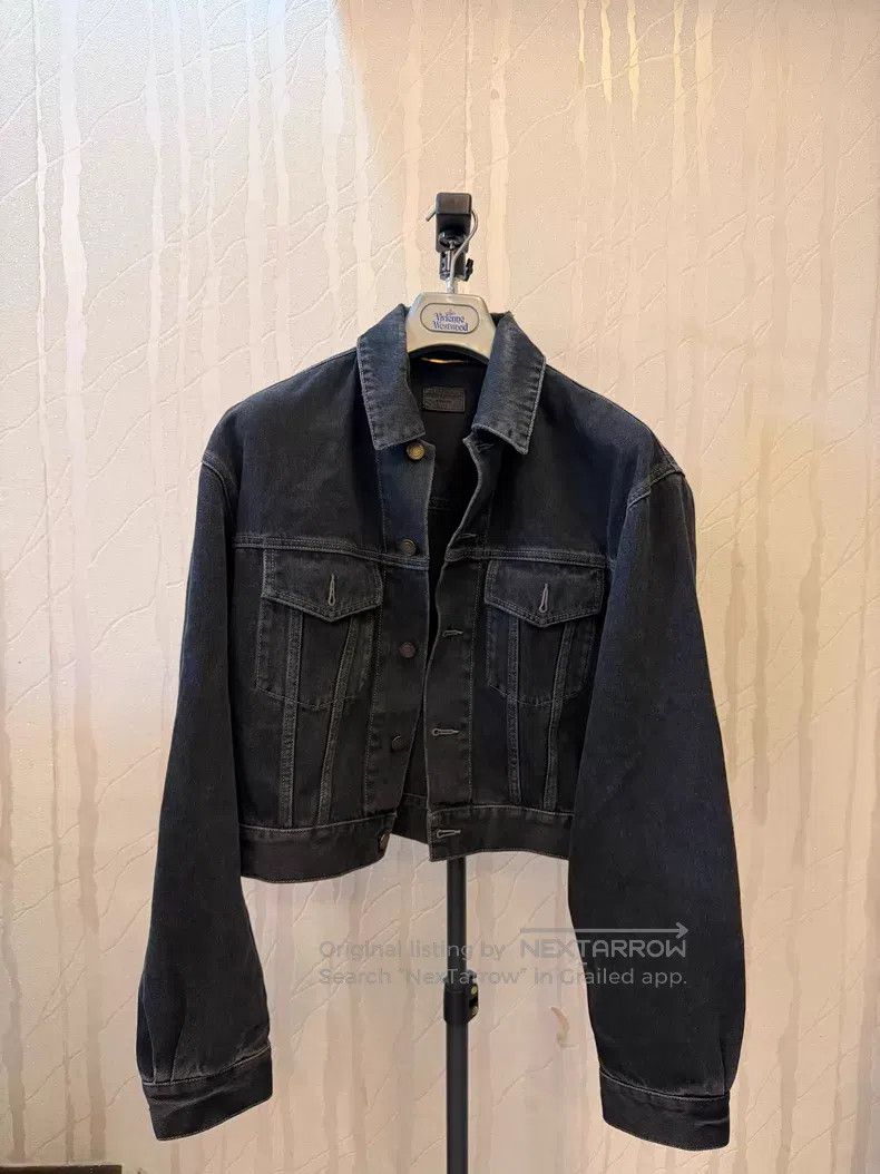 Saint Laurent Paris Saint Laurent Paris Paris Washed Black Denim Jacket i Size S / US 4 / IT 40 - 1 Thumbnail