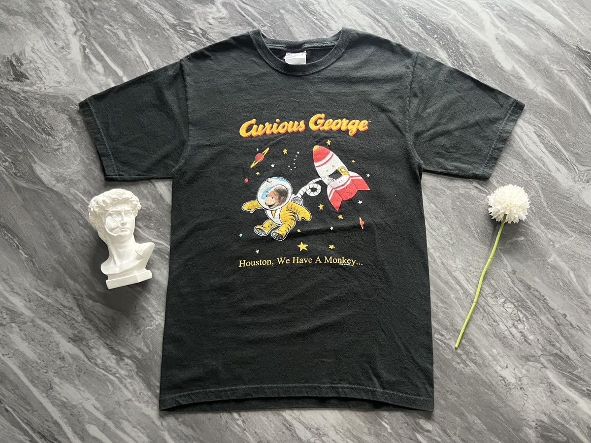 Anime × Cartoon Network × Vintage Curious George : Houston We Have A Monkey Size US S / EU 44-46 / 1 - 2 Thumbnail