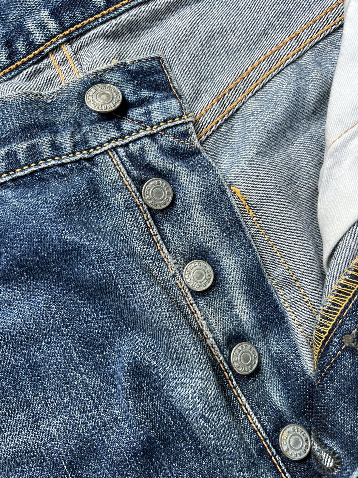 Evisu VINTAGE EVISU SELVEDGE JEANS WHITE SEAGULLS YAMANE JAPAN Size US 32 / EU 48 - 4 Thumbnail