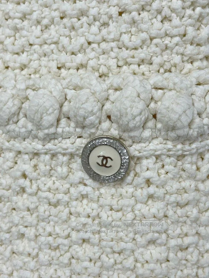 Chanel Chanel White knitted vest jacket Size XXS / US 00 / IT 34 - 3 Thumbnail