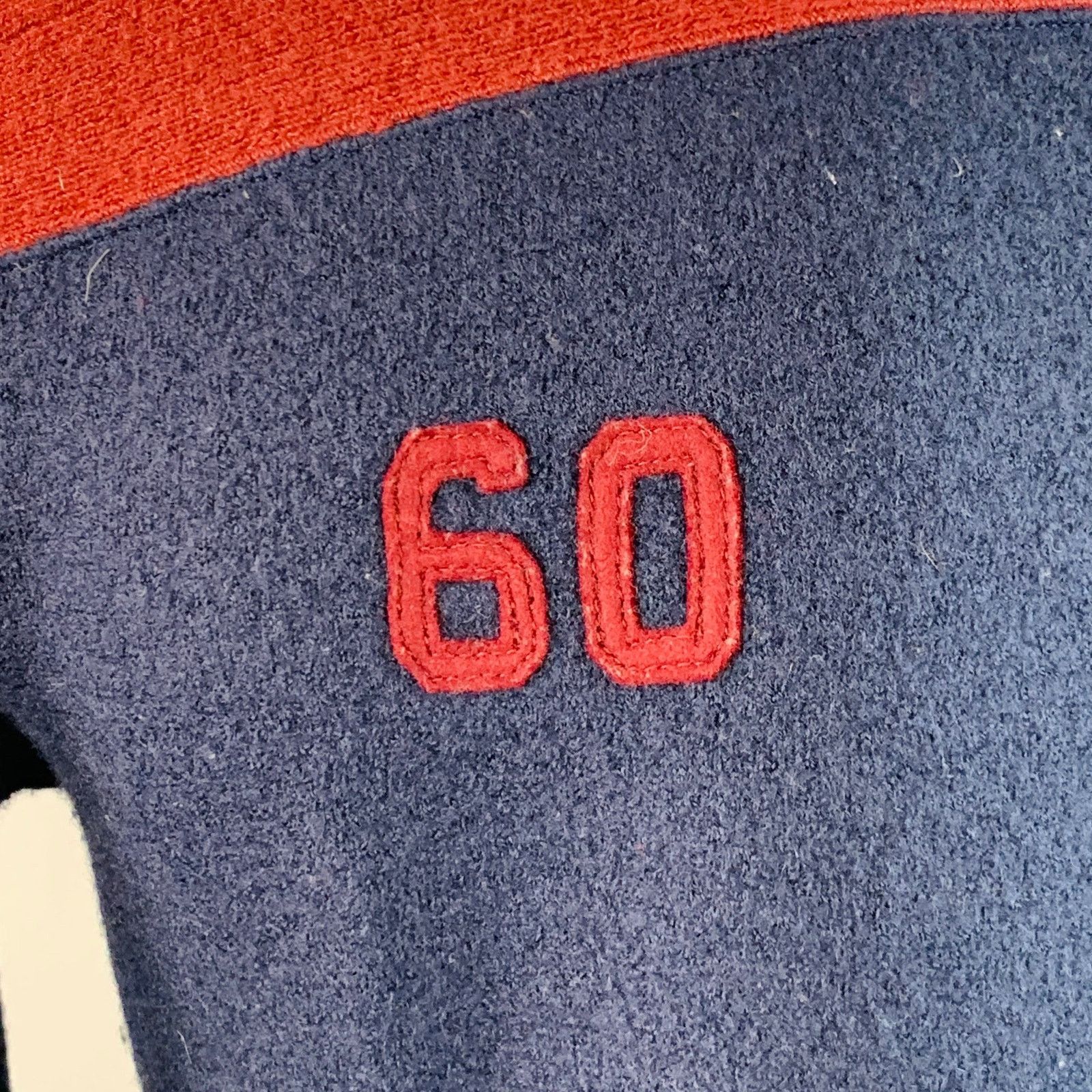 Visvim VISVIM L Navy Burgundy Color Block Wool Crew Neck Sweater Size US L / EU 52-54 / 3 - 4 Thumbnail