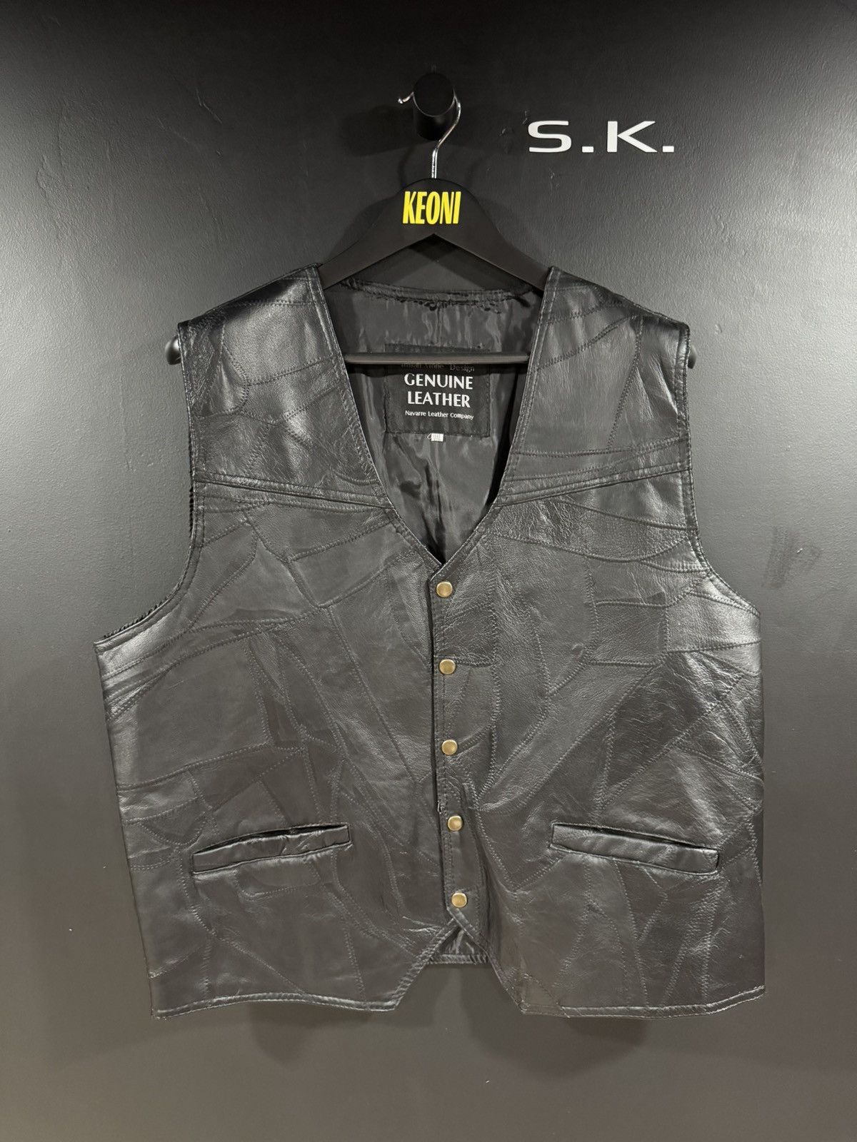 Vintage 1990s Vintage Navarre Leather Company Leather Vest XXXL Size US XXL / EU 58 / 5 - 1 Thumbnail
