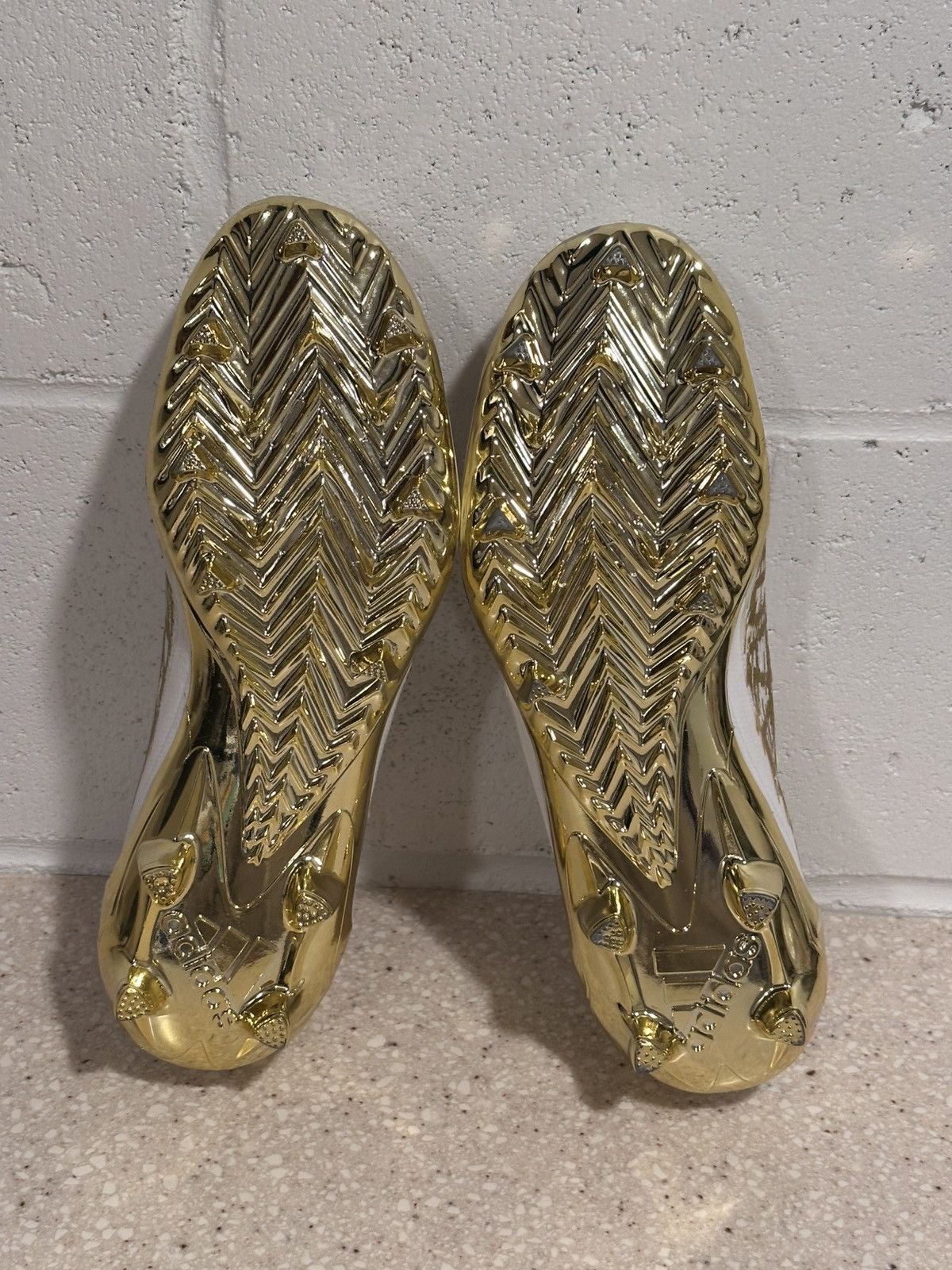 Adidas Adidas Adizero White Metallic Gold Primeknit Football Cleats Size US 11.5 / EU 44-45 - 11 Thumbnail