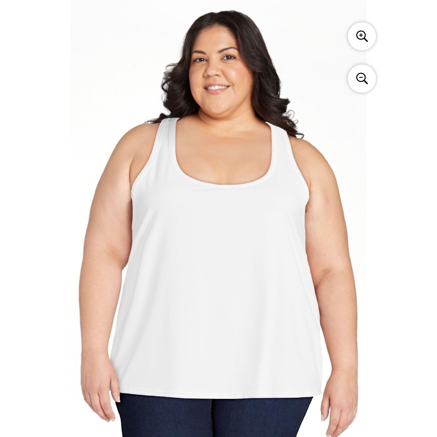 Avia Plus XXXL Performance Twist Back Sleeveless Tank Top White Size 3XL / US 20-22 - 1 Thumbnail