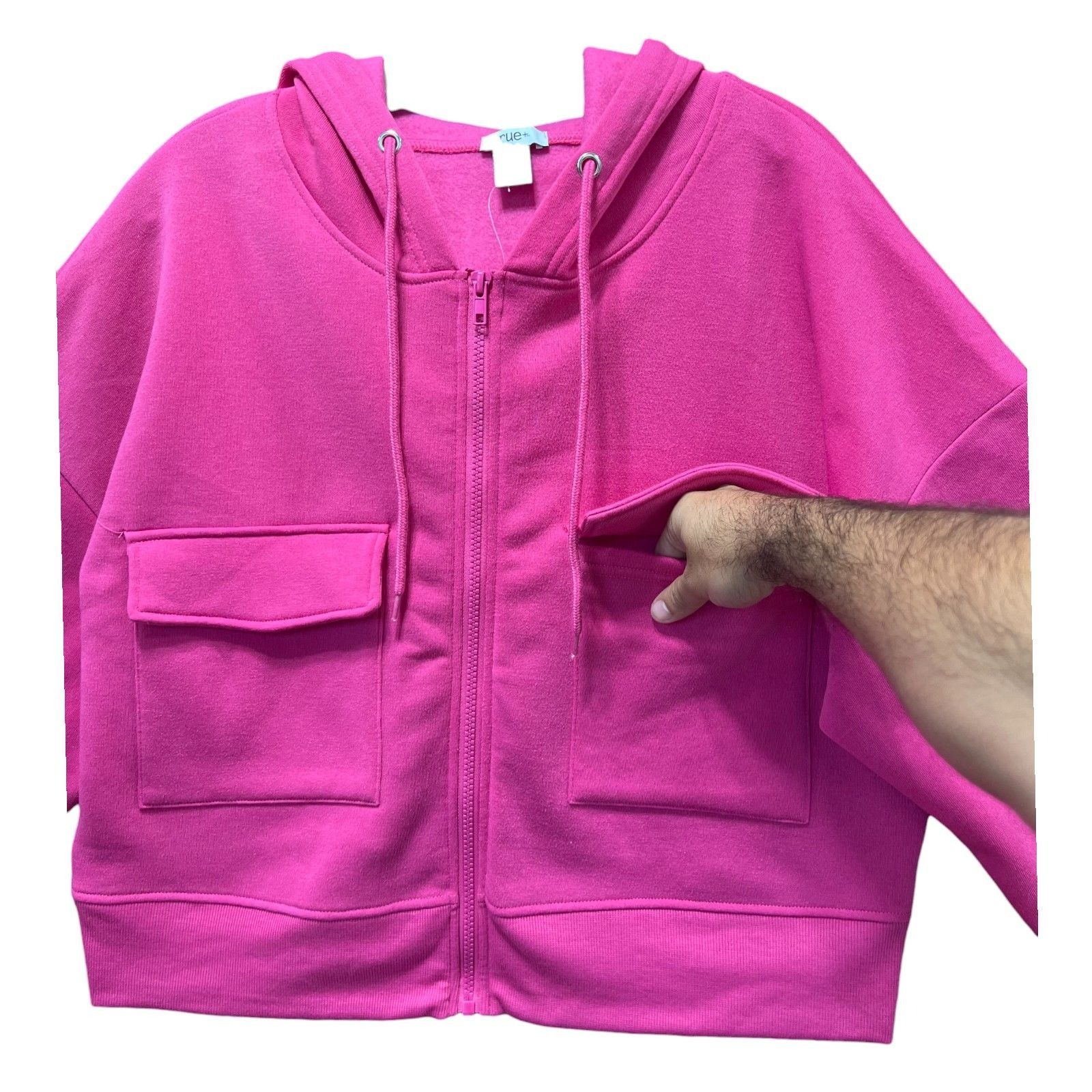 rue21 Rue 21 - Women's Long Sleeve Hooded Sweatshirt - Pink - 2X Size XXL / US 16-18 / IT 52-54 - 13 Thumbnail