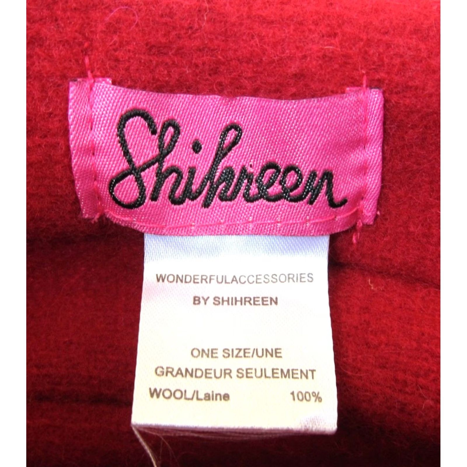 Vintage Shihreen 100% Wool Red Boiled Wool Floral Bucket Cloche Hat One Size Size ONE SIZE - 8 Thumbnail
