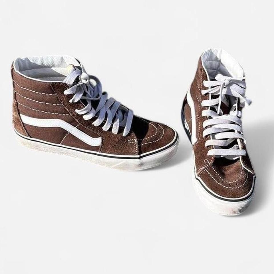 Vans Brown/ white high top vans Size US 6.5 / IT 36.5 - 1 Thumbnail