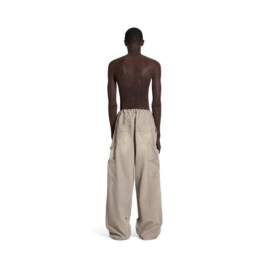Balenciaga o1in1g0625 Double Knee Trouser in Beige Size US 30 / EU 46 - 4 Thumbnail