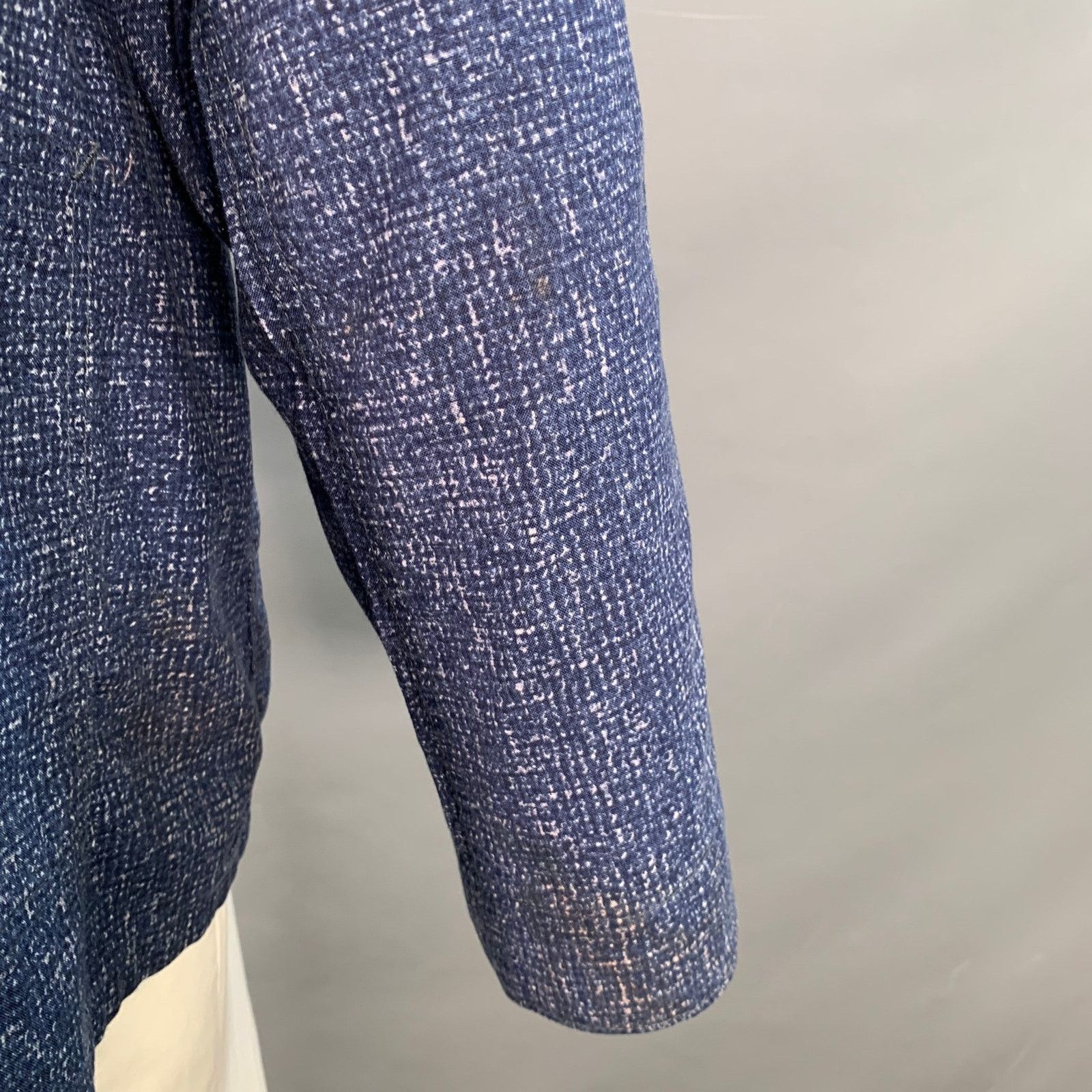 Other POST O'ALLS Size XL Navy Grey Marbled Cotton Shirt Jacket Size US XL / EU 56 / 4 - 7 Thumbnail