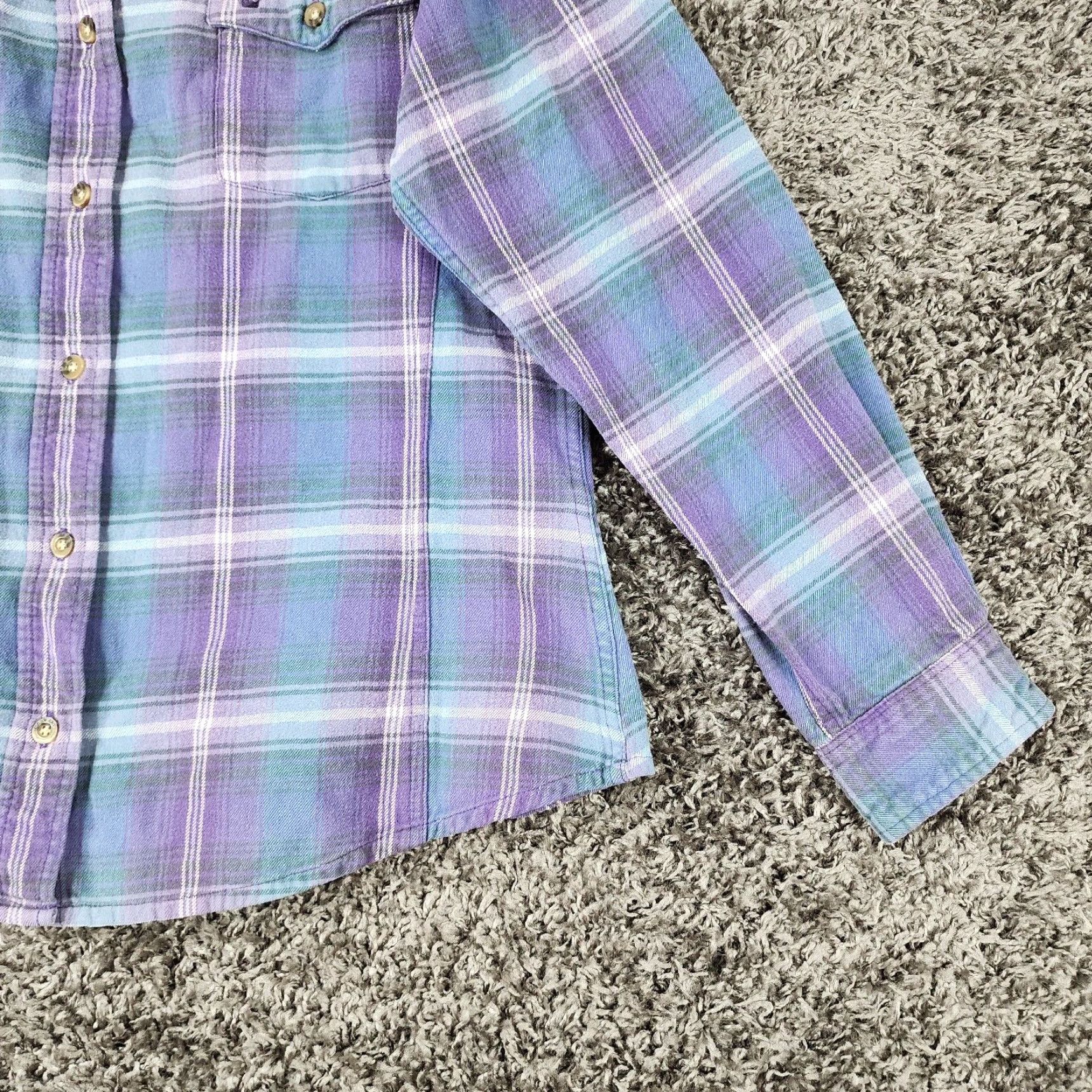 Carhartt Carhartt Womens Purple Plaid Long Sleeve Button Up Size L Size L / US 10 / IT 46 - 2 Thumbnail