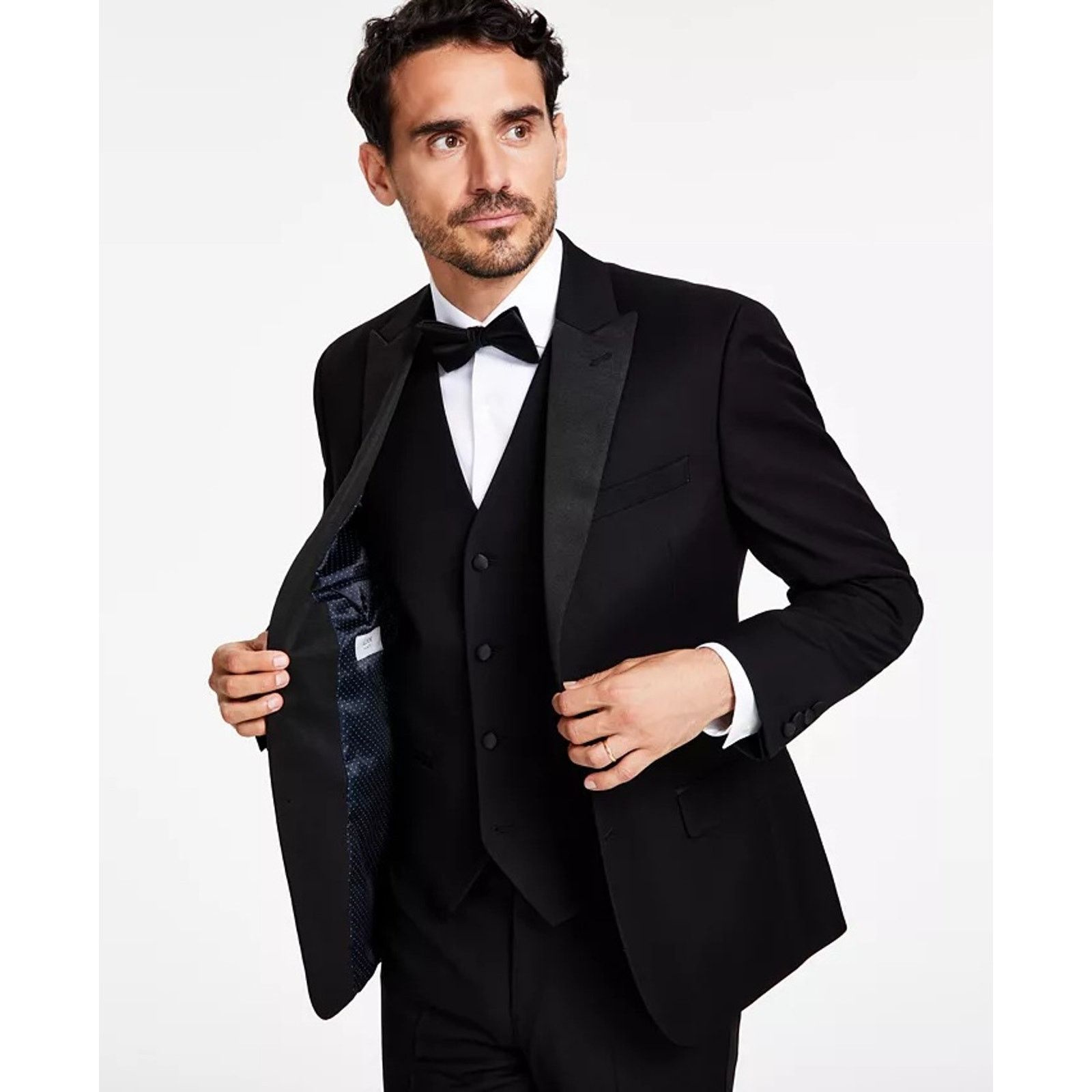 Alfani Alfani Men's Black Slim-Fit Evening Tuxedo Jacket Size 44S Size 44S - 4 Thumbnail