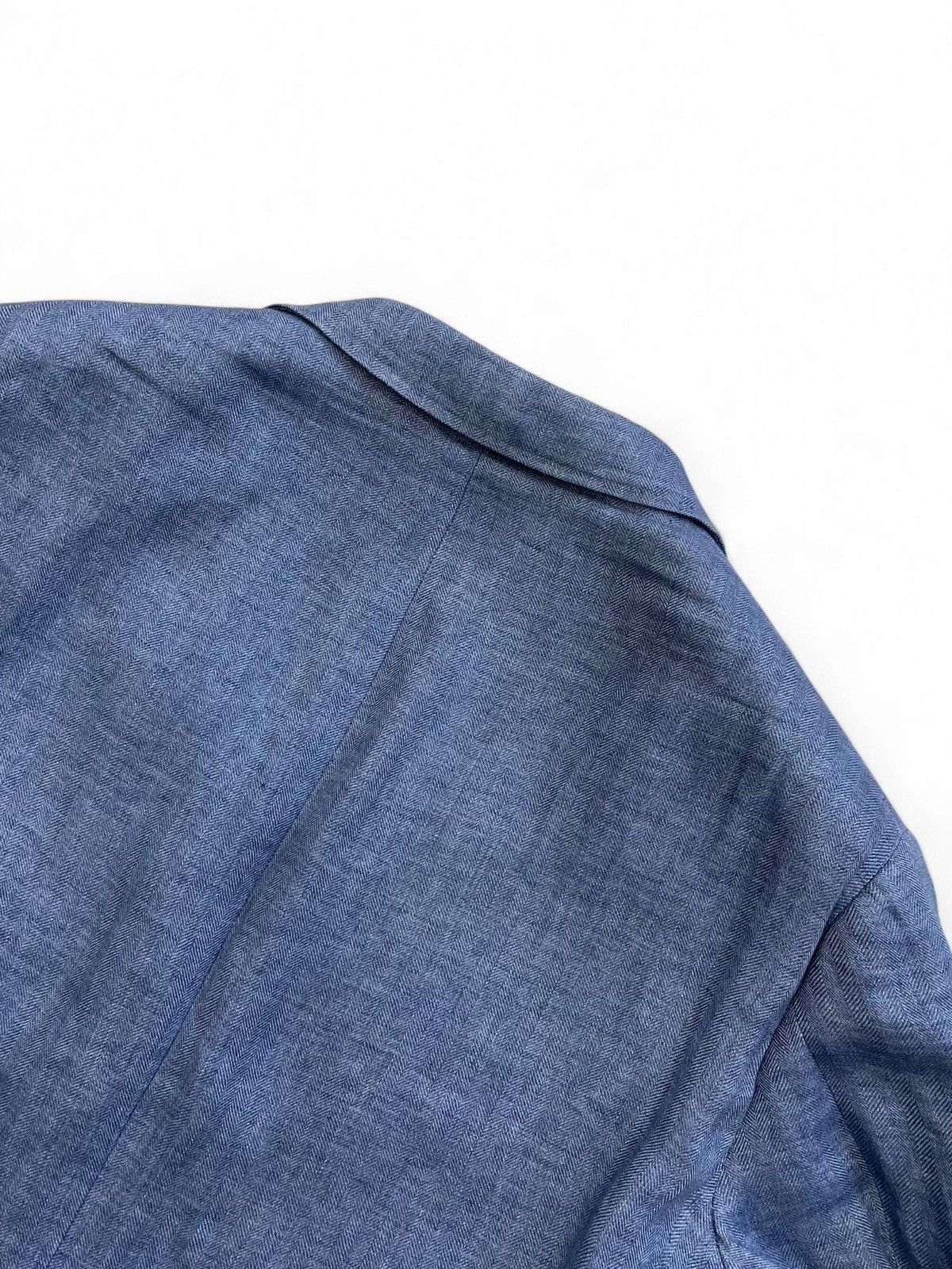 Loro Piana Loro piana blue linen blazer jacket italian luxury classic Size 48L - 10 Thumbnail