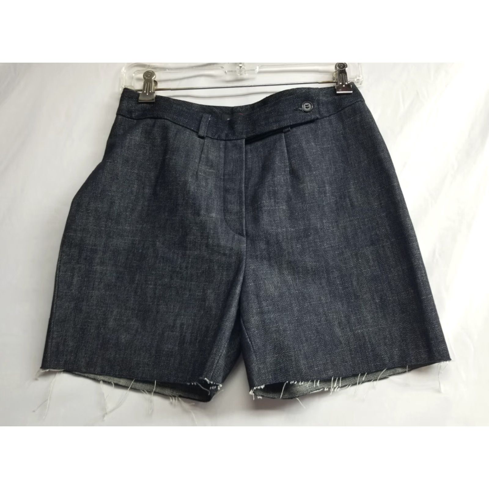 Vintage VINTAGE Regina Rubens Cutoff Shorts Blue 28 Slim Skinny Jegging Women's France Made Flat Front Tailored In FRANCE Size 28" / US 6 / IT 42 - 2 Thumbnail