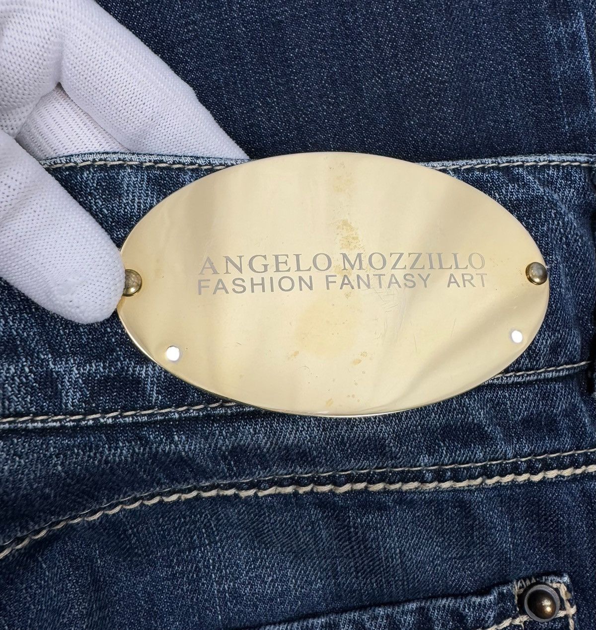 Other Angelo Mozzillo Fashion Fantasy Art Denim Jeans Vintage 42 Size 28" / US 6 / IT 42 - 11 Thumbnail
