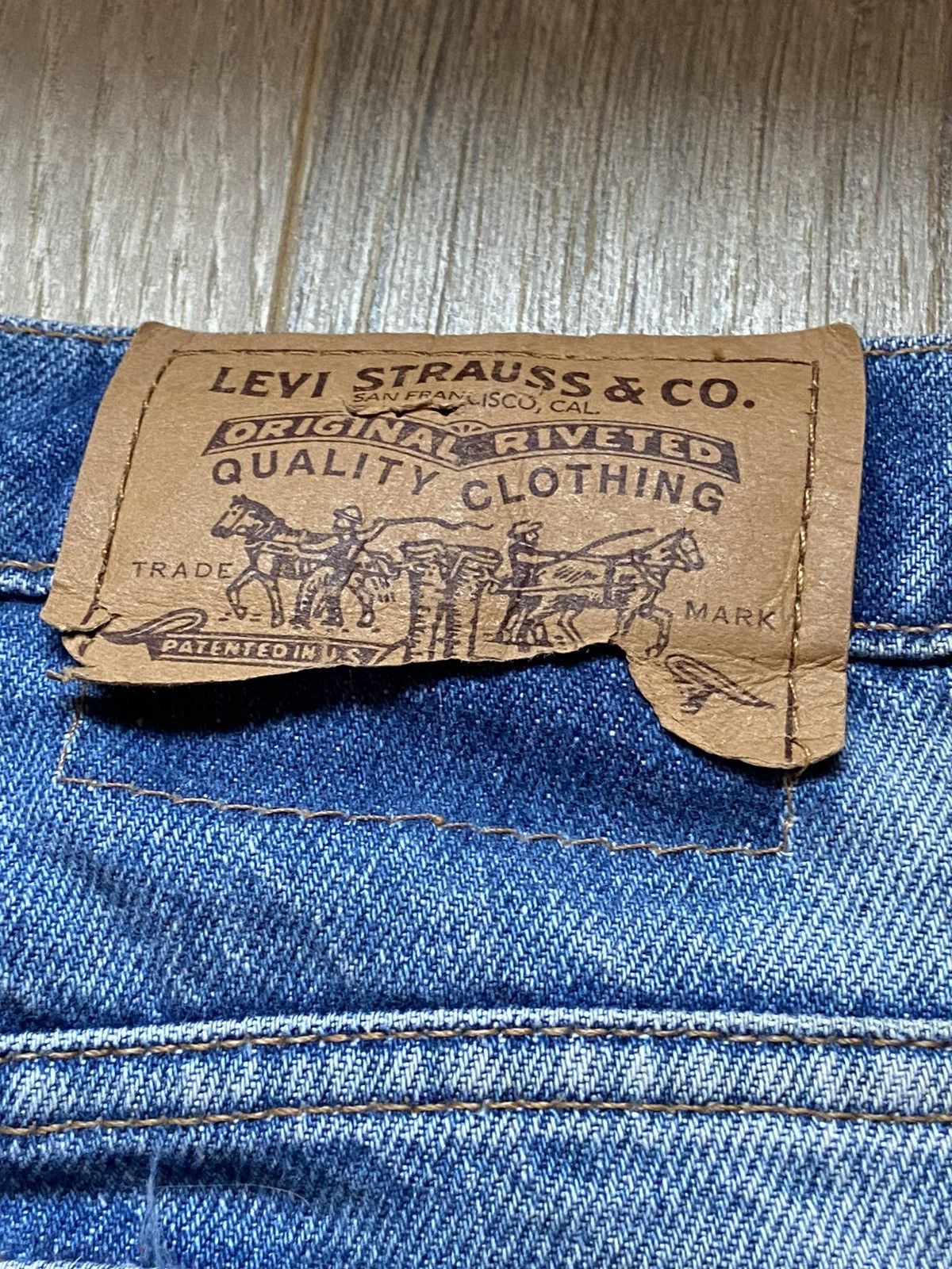 Levi's Vintage Levi’s FADED 505 Orange Tab 1996 Jeans 36x29.5 90s Size US 36 / EU 52 - 12 Thumbnail