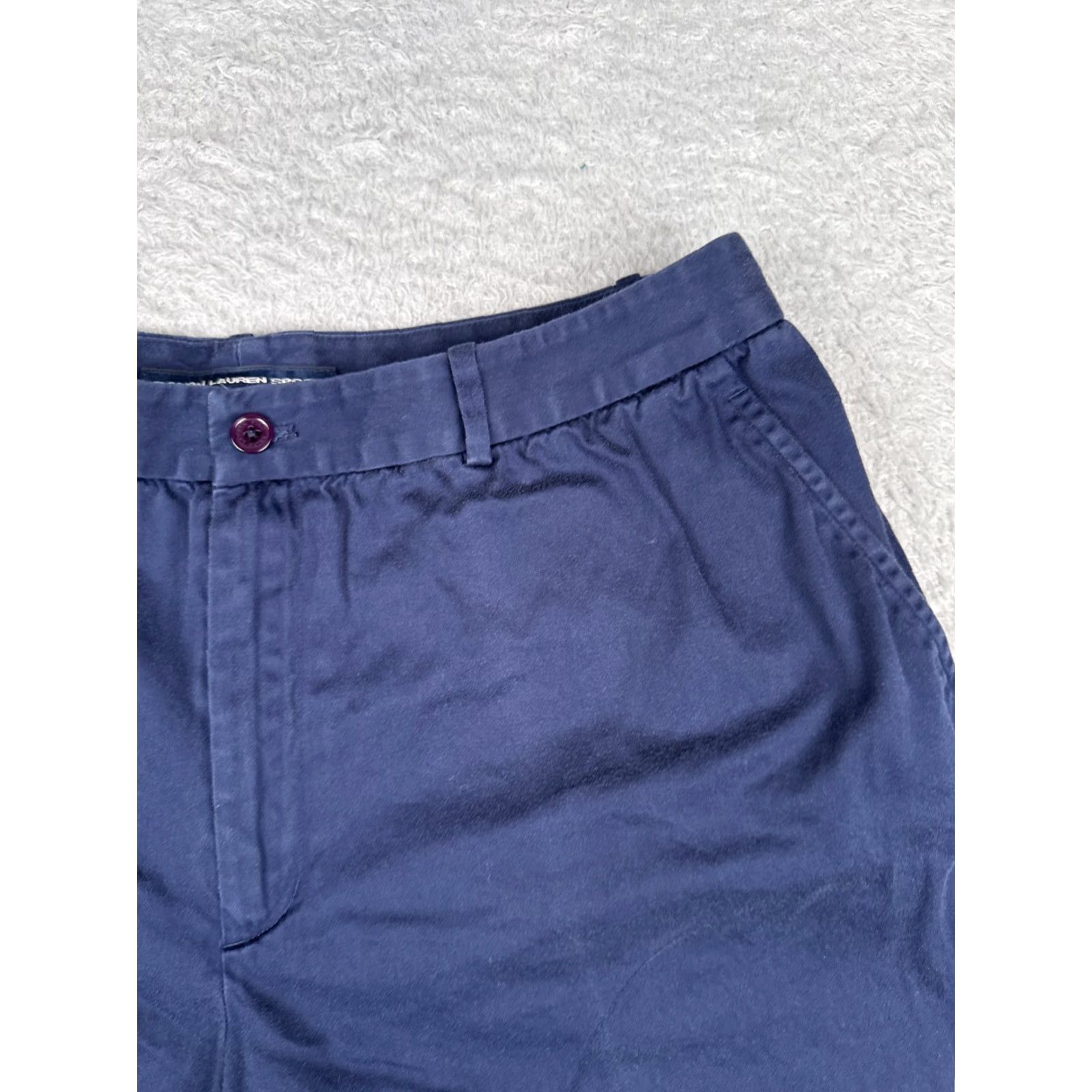 Vintage VINTAGE Polo Sport Ralph Lauren Shorts Women 12 Blue Pleated Cotton Twill 32x9 Size 34" / US 12 / IT 48 - 5 Thumbnail