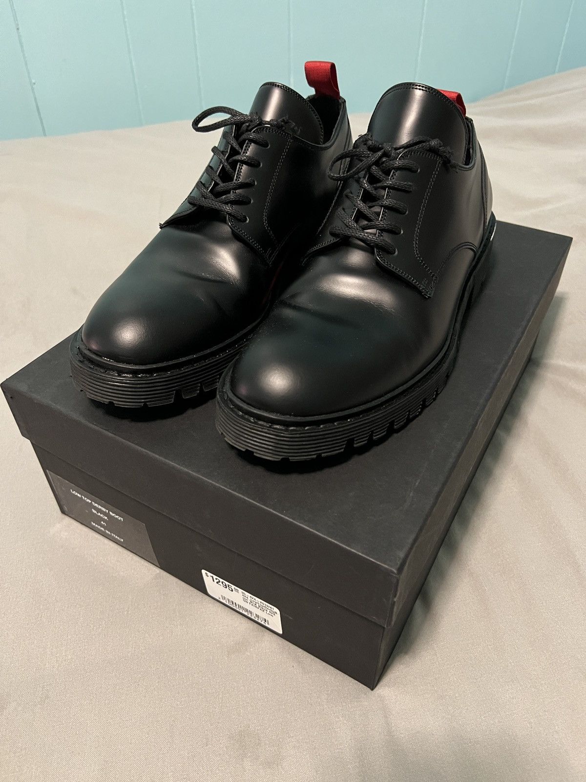 image of 424 On Fairfax 424 Derby Lug Boots in Black, Men's (Size 8)