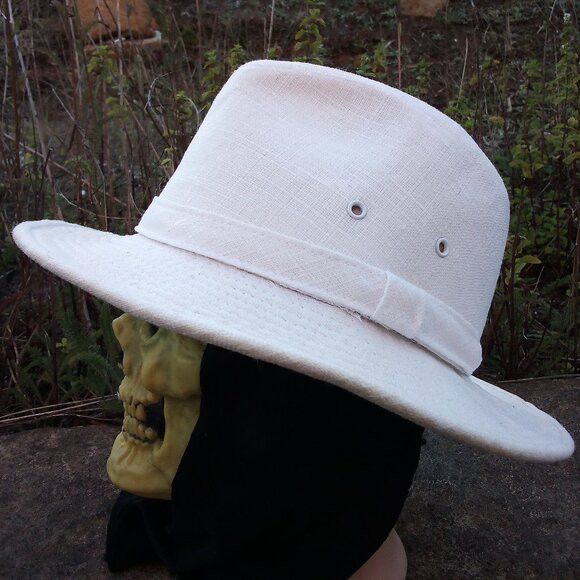 Vintage Vintage Youngan Fedora Hat White Size ONE SIZE - 2 Thumbnail