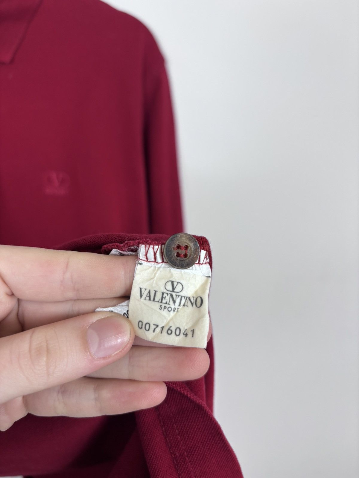 Valentino Valentino Sport Vintage Men’s Red Long Sleeve Polo Shirt Size US M / EU 48-50 / 2 - 11 Thumbnail