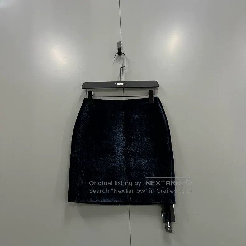 Fendi Fendi Blue Velvet Embossed Skirt Size 25" / US 0 / IT 36 - 1 Thumbnail