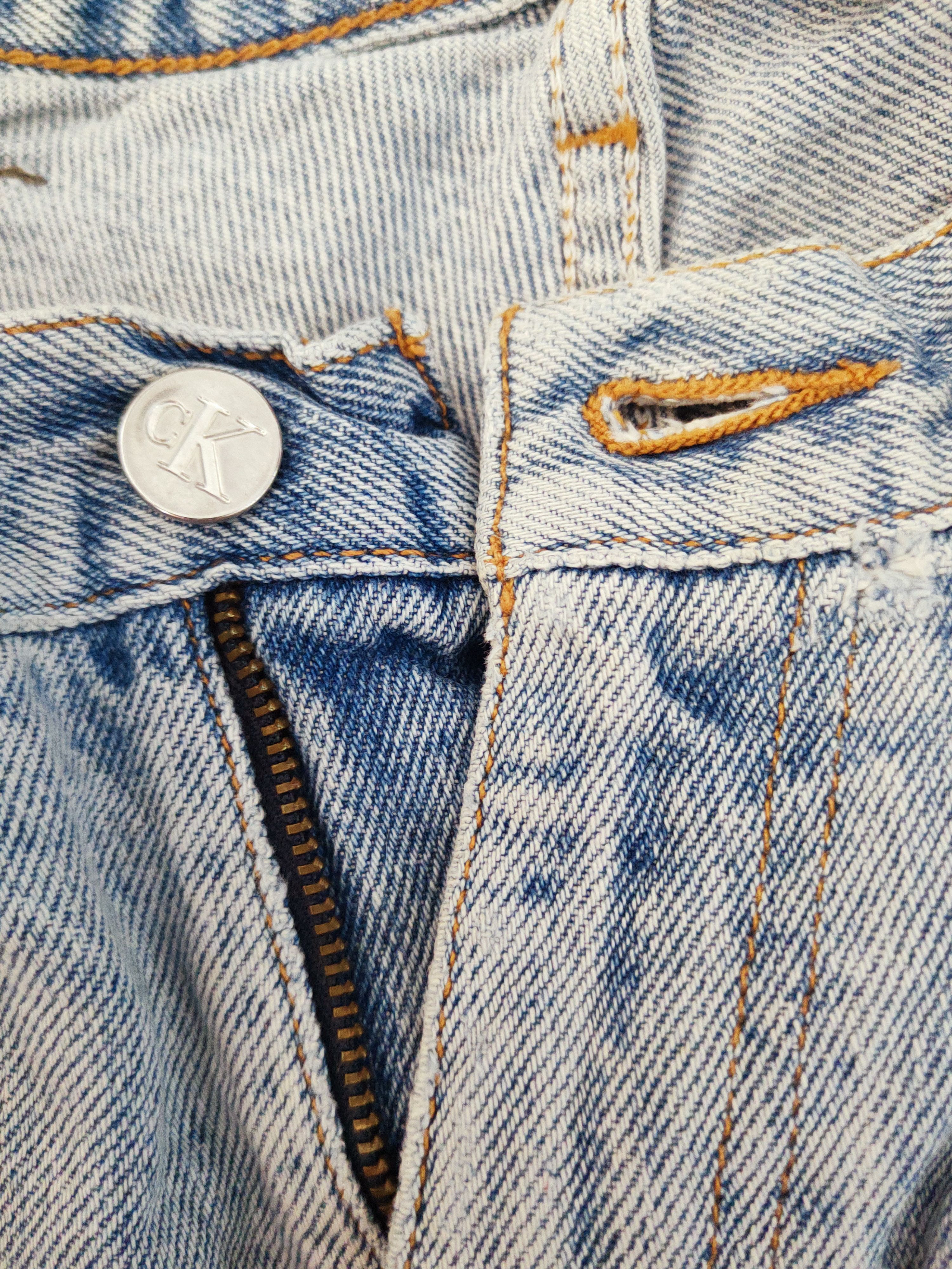 Calvin Klein × Vintage Calvin Klein Blue Faded Distressed Ripped Jeans Size US 31 - 15 Thumbnail