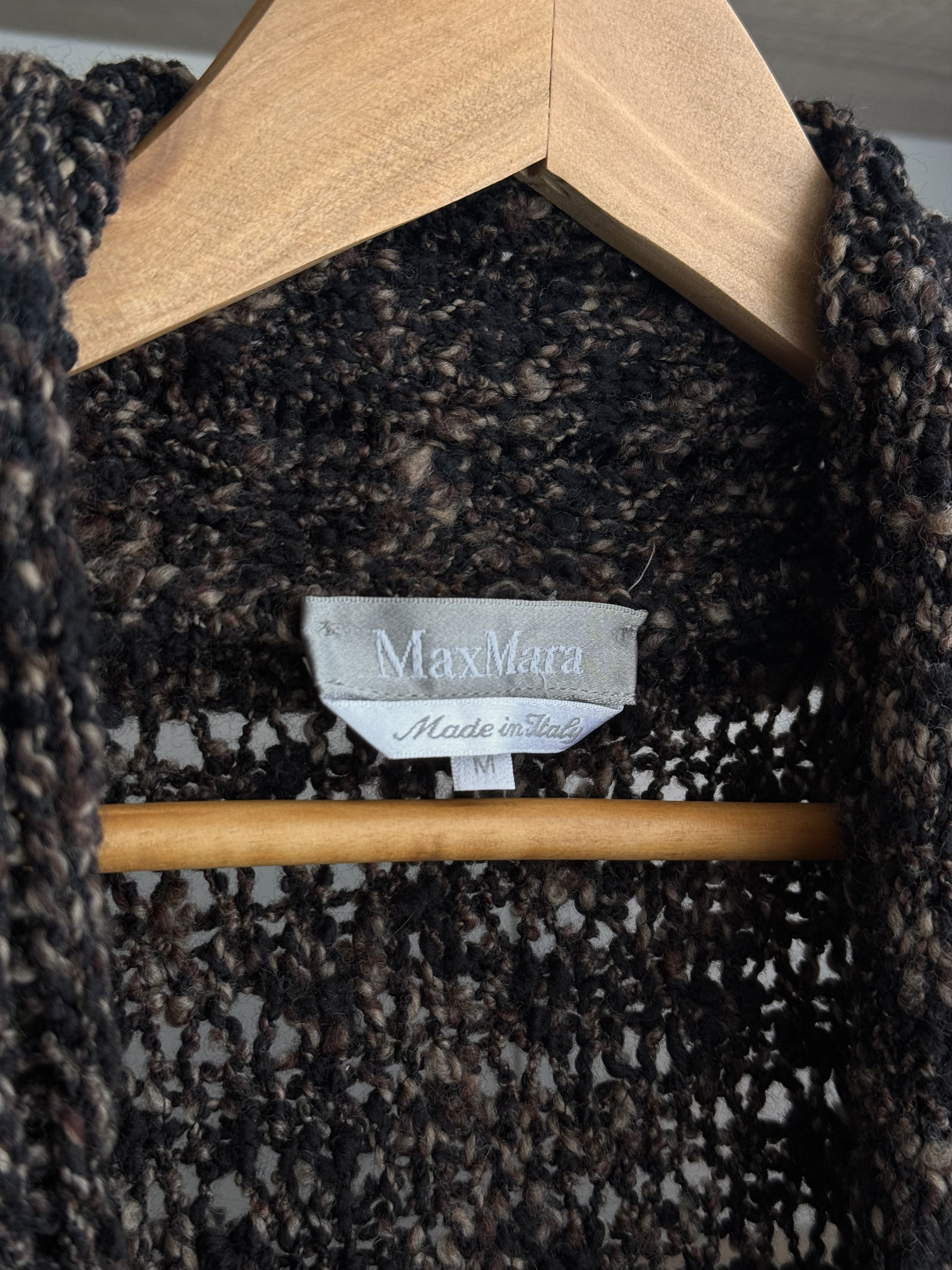 Max Mara Vintage Max Mara Giacca Brown Lana Virgin Wool Cardigan Size M / US 6-8 / IT 42-44 - 12 Thumbnail