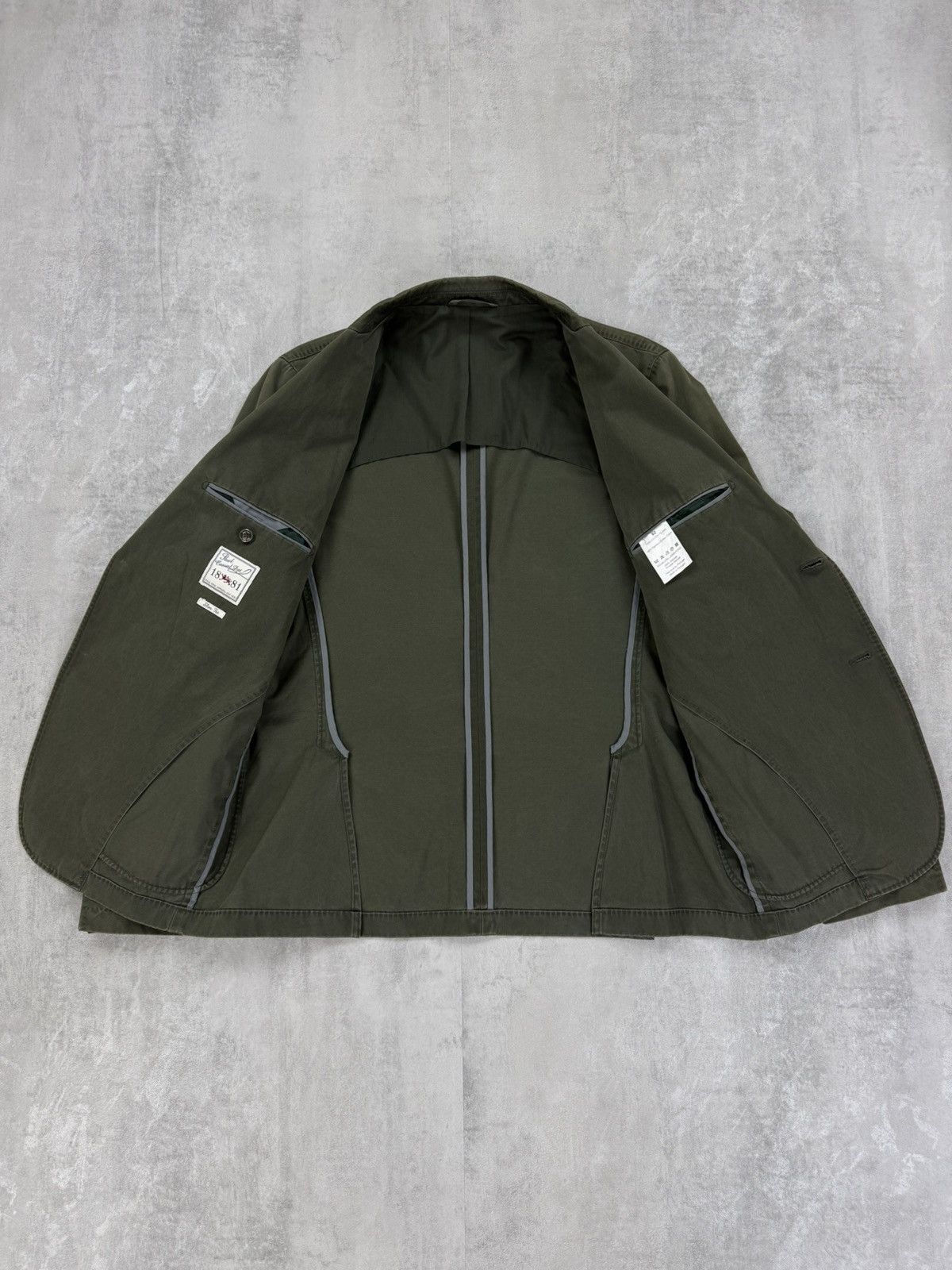 Japanese Brand Paul Kehl Military cotton Green Blazer Jacket size 52 Size 52S - 4 Thumbnail