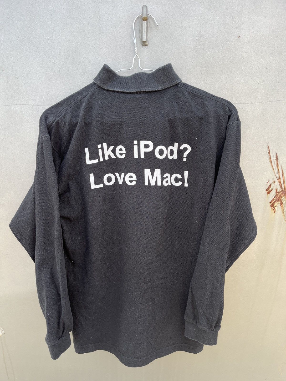 Apple Y2K Apple Ipod Mac Longsleeve Polo Nice Design Black Tee Size US S / EU 44-46 / 1 - 2 Thumbnail