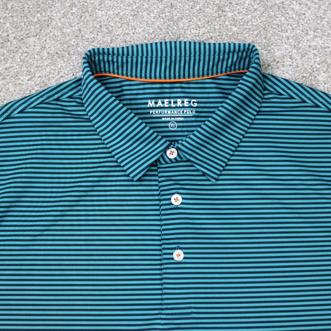 Vintage Maelreg Performance Polo Shirt Mens XL Green/Black Golf Stretch Short Sleeve Size US XL / EU 56 / 4 - 4 Thumbnail