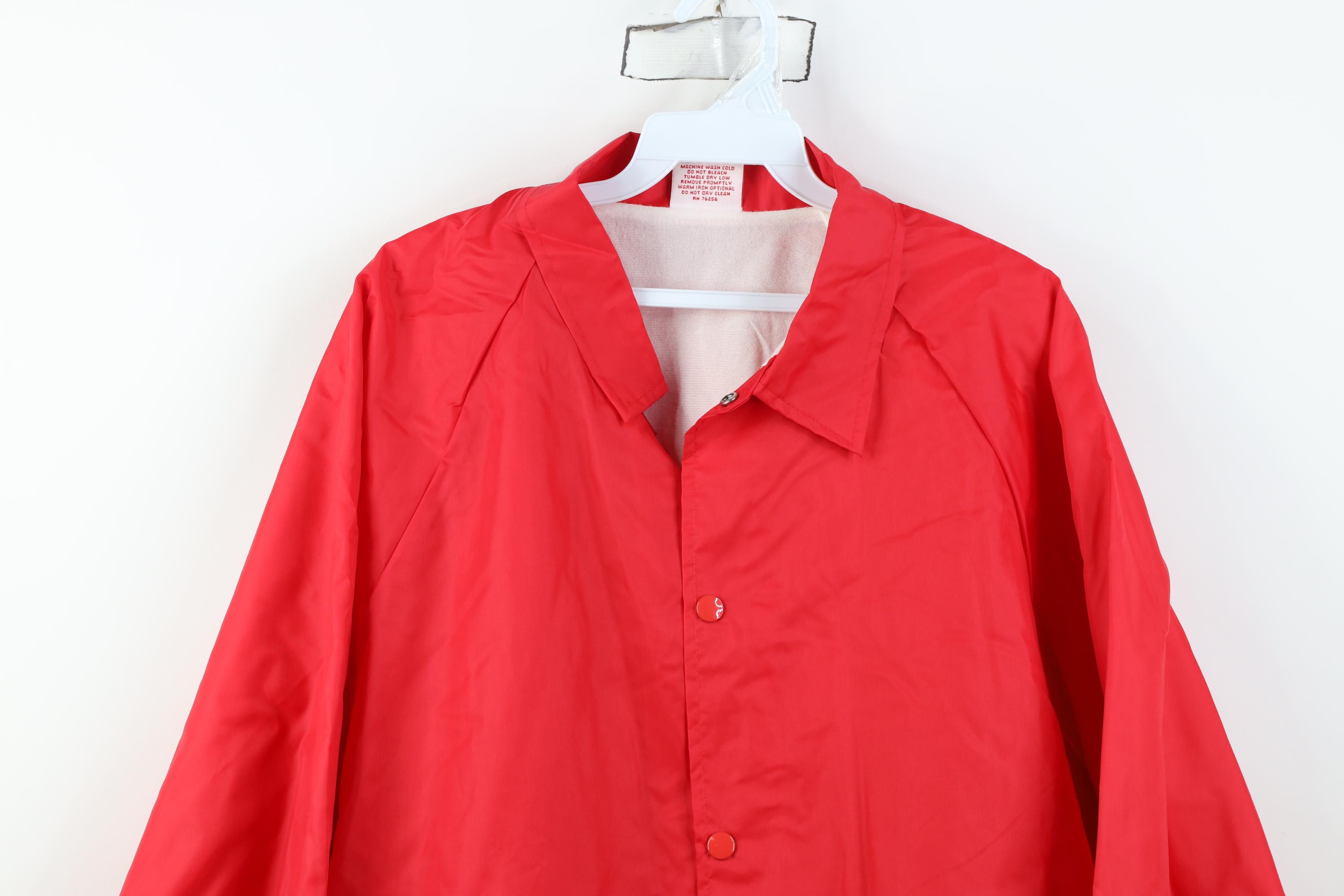Vintage Vintage 70s Streetwear Coaches Windbreaker Jacket USA Red Size US XL / EU 56 / 4 - 2 Thumbnail