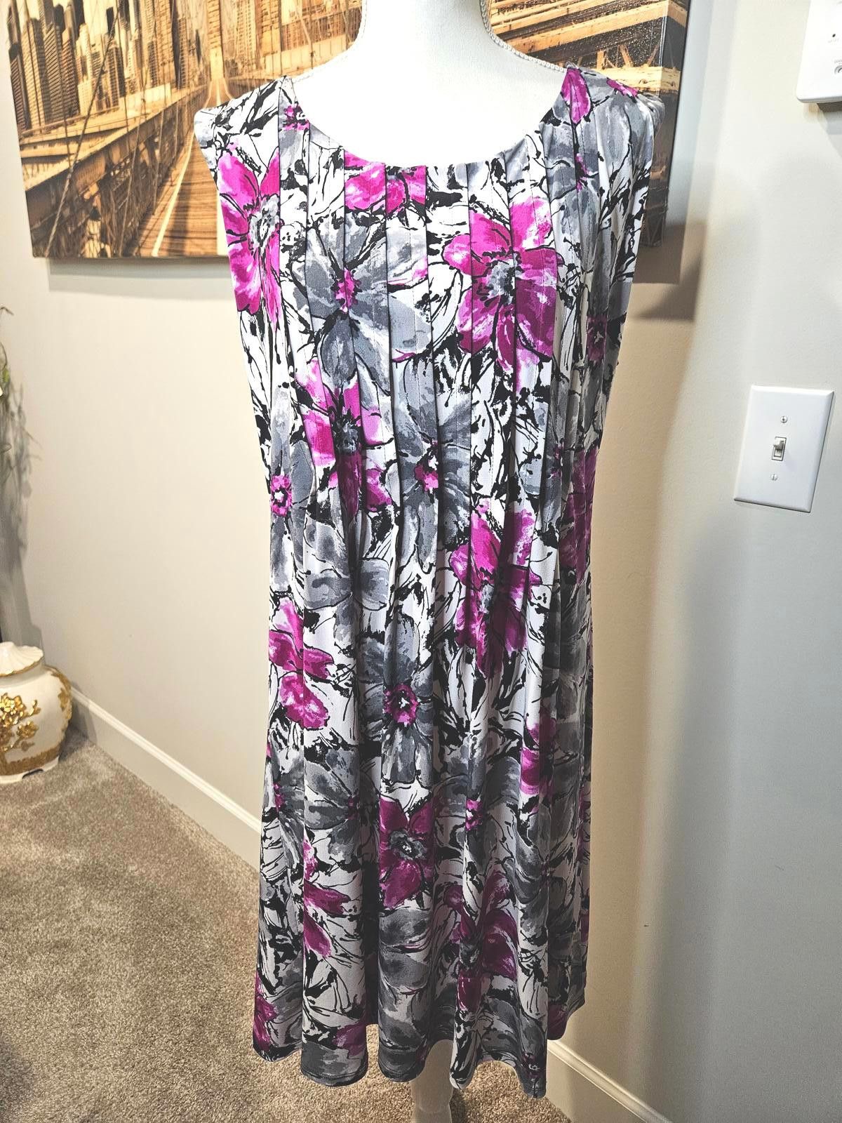 Other Glamour Floral Print Sleeveless Dress #383 Size XXL / US 16-18 / IT 52-54 - 1 Thumbnail