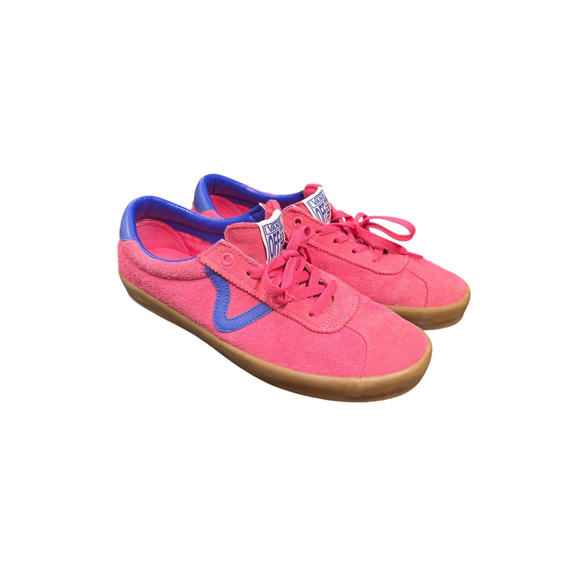 Vans Vans Off The Walls wms pink blue suede low top sneakers shoe Size US 9.5 / IT 39.5 - 15 Thumbnail