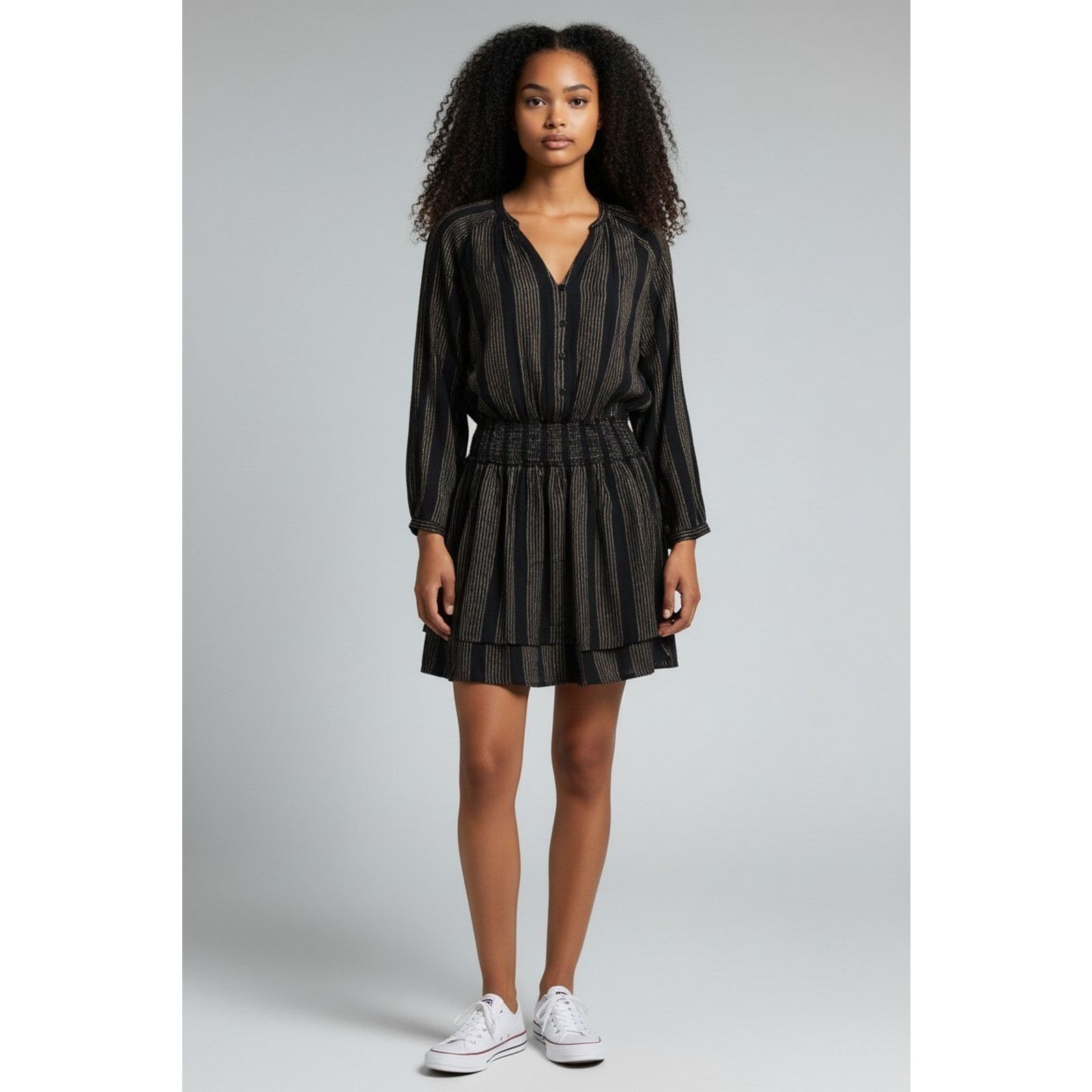 Rails RAILS Jasmine Midas Stripe Black Mini Dress Size XS $188 Size XS / US 0-2 / IT 36-38 - 1 Thumbnail