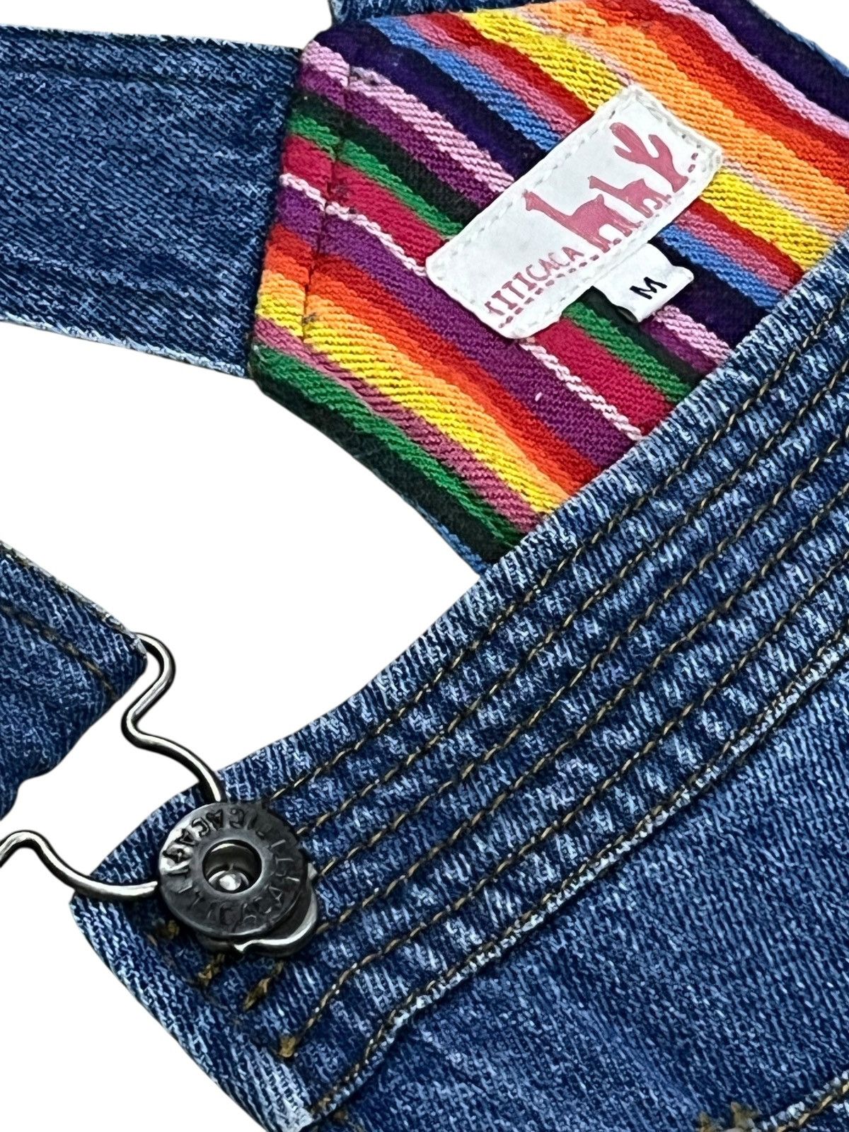 VIBE Vintage TITICACA Baggy Denim Overall w/ Embroidery Size 30" / US 8 / IT 44 - 11 Thumbnail