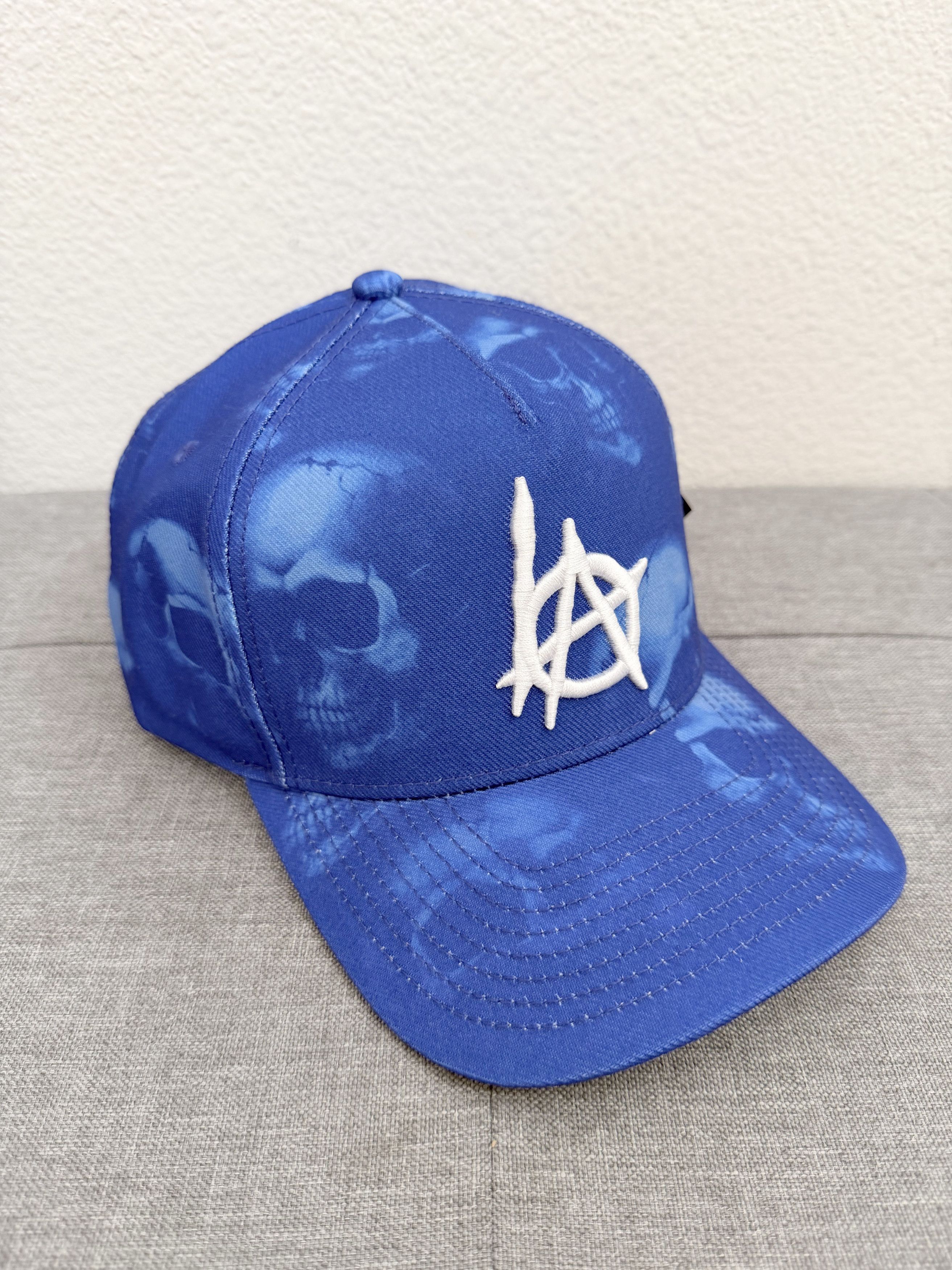 Other KTH Kill The Hype SnapBack Hat Blue Skull Print Size ONE SIZE - 3 Thumbnail