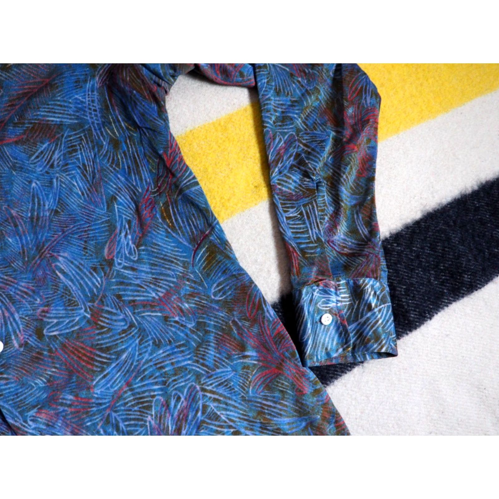 Saturdays NYC VTG Saturdays Shirt M 60s 70s California Floral Fever Poly Hippy Disco Shirt M Size US M / EU 48-50 / 2 - 5 Thumbnail