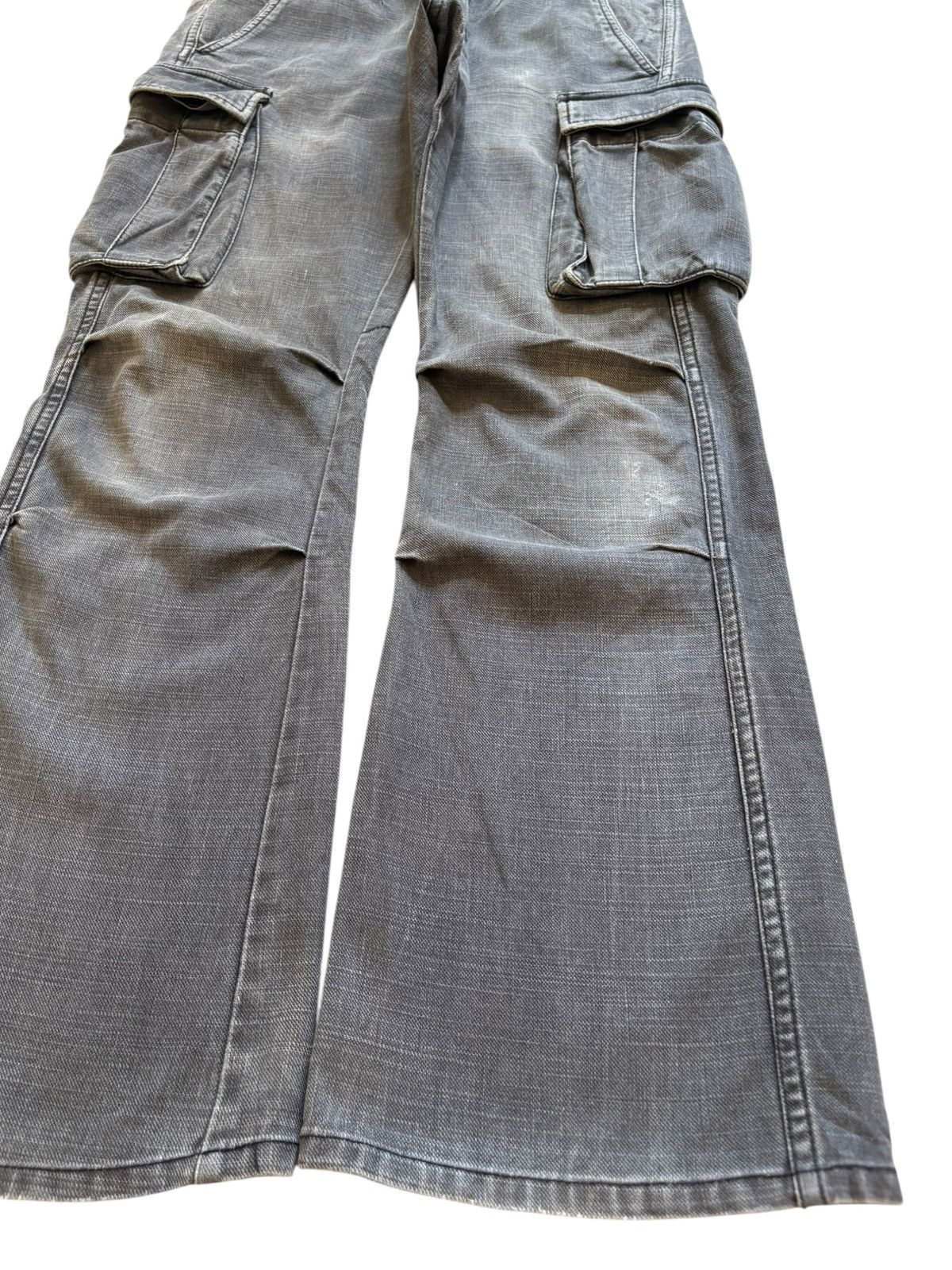 Hysteric Glamour × Japanese Brand Vintage Japanese Brand Grey Cargo Bootcut Flare Jeans Size US 32 / EU 48 - 7 Thumbnail
