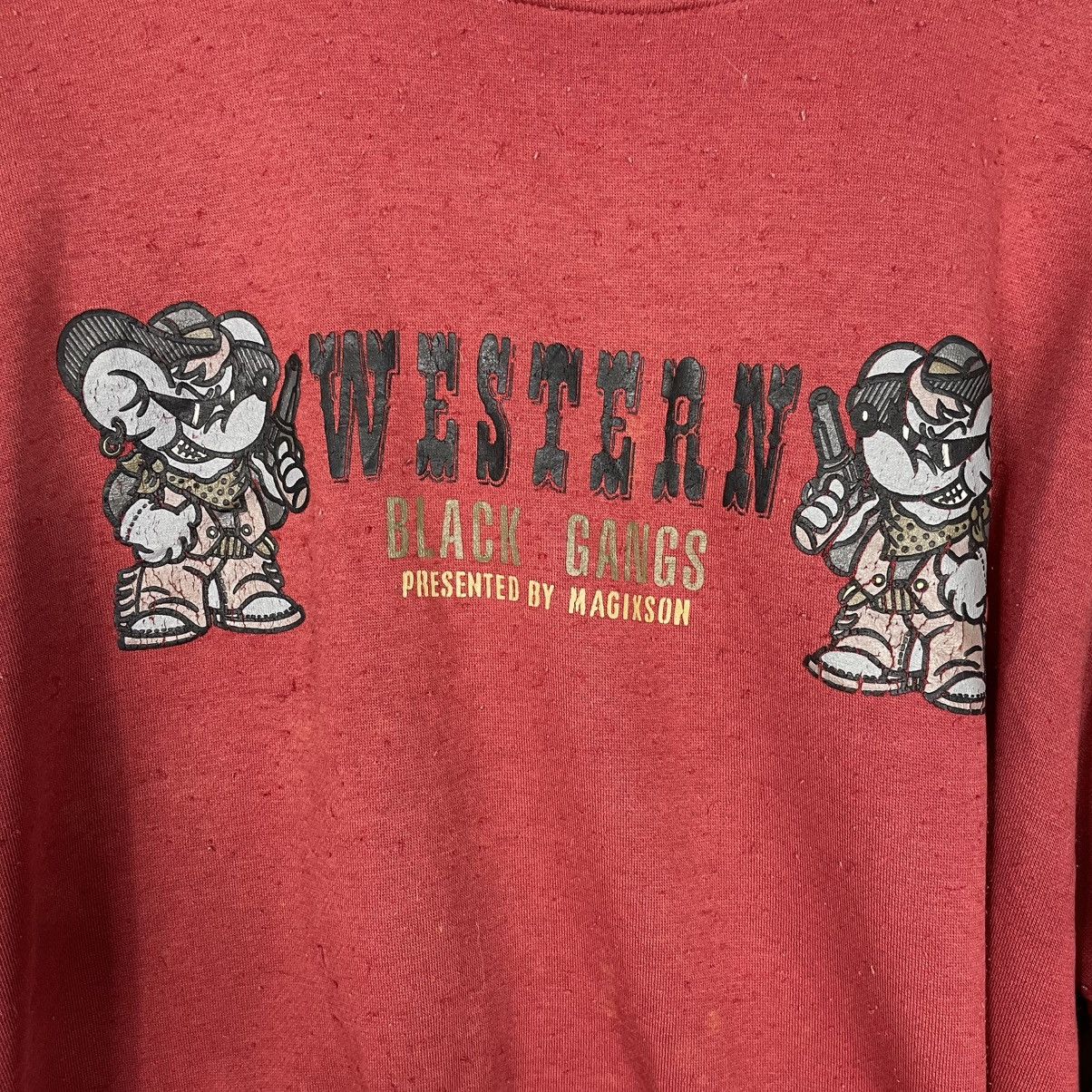 Japanese Brand Western Black Gang Crewneck Sweatshirt Size US L / EU 52-54 / 3 - 11 Thumbnail