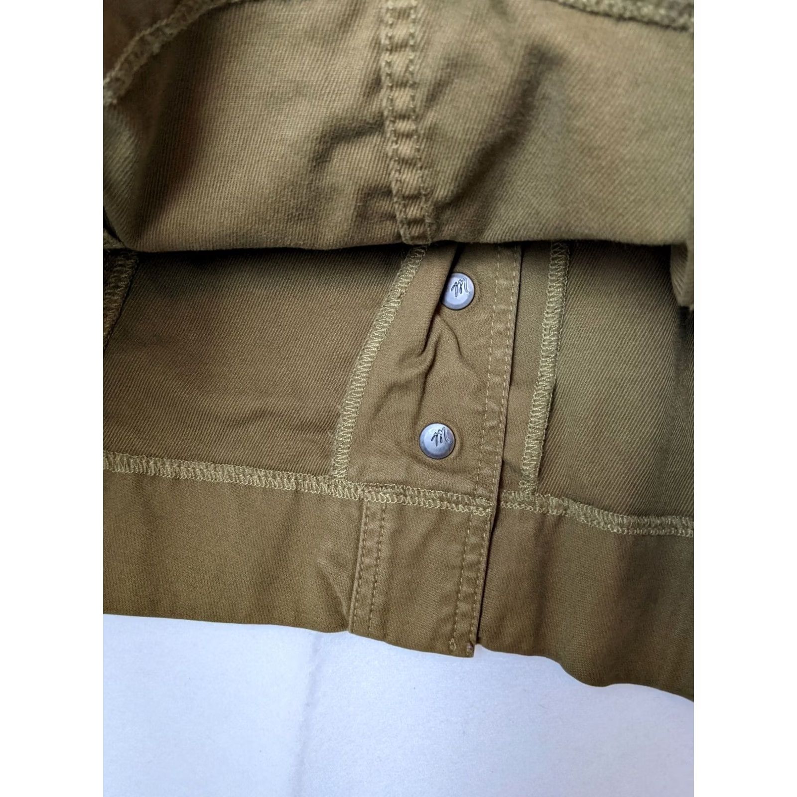 Madewell Madewell Skirt Button Front Mini Women's Size 0 Olive Green Denim Cotton Blend Elastane Casual Short 0 Womens Bye Size 25" / US 0 / IT 36 - 4 Thumbnail