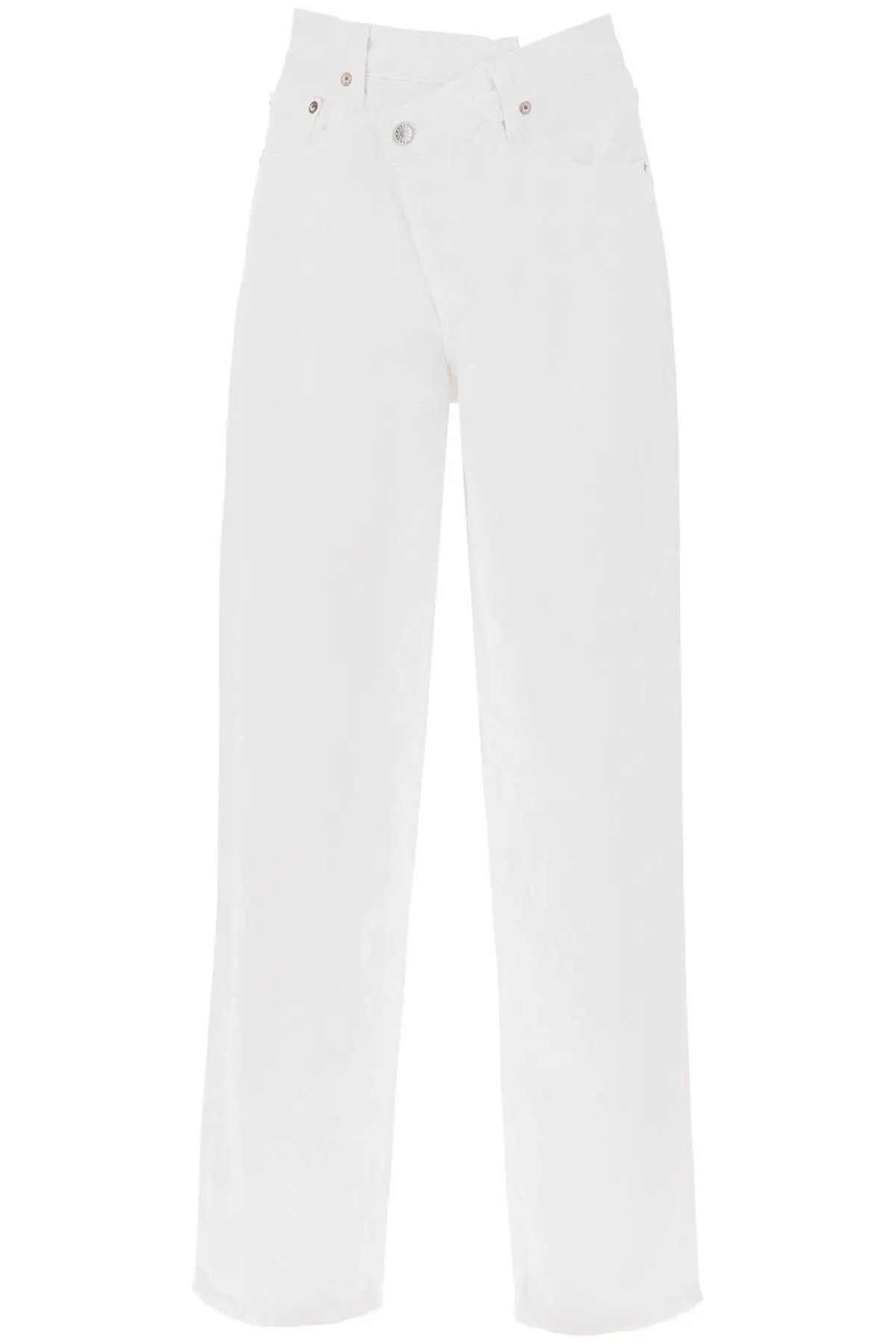 image of Agolde O1S22I1N1123 Criss Cross Jeans In White, Women's (Size 26)